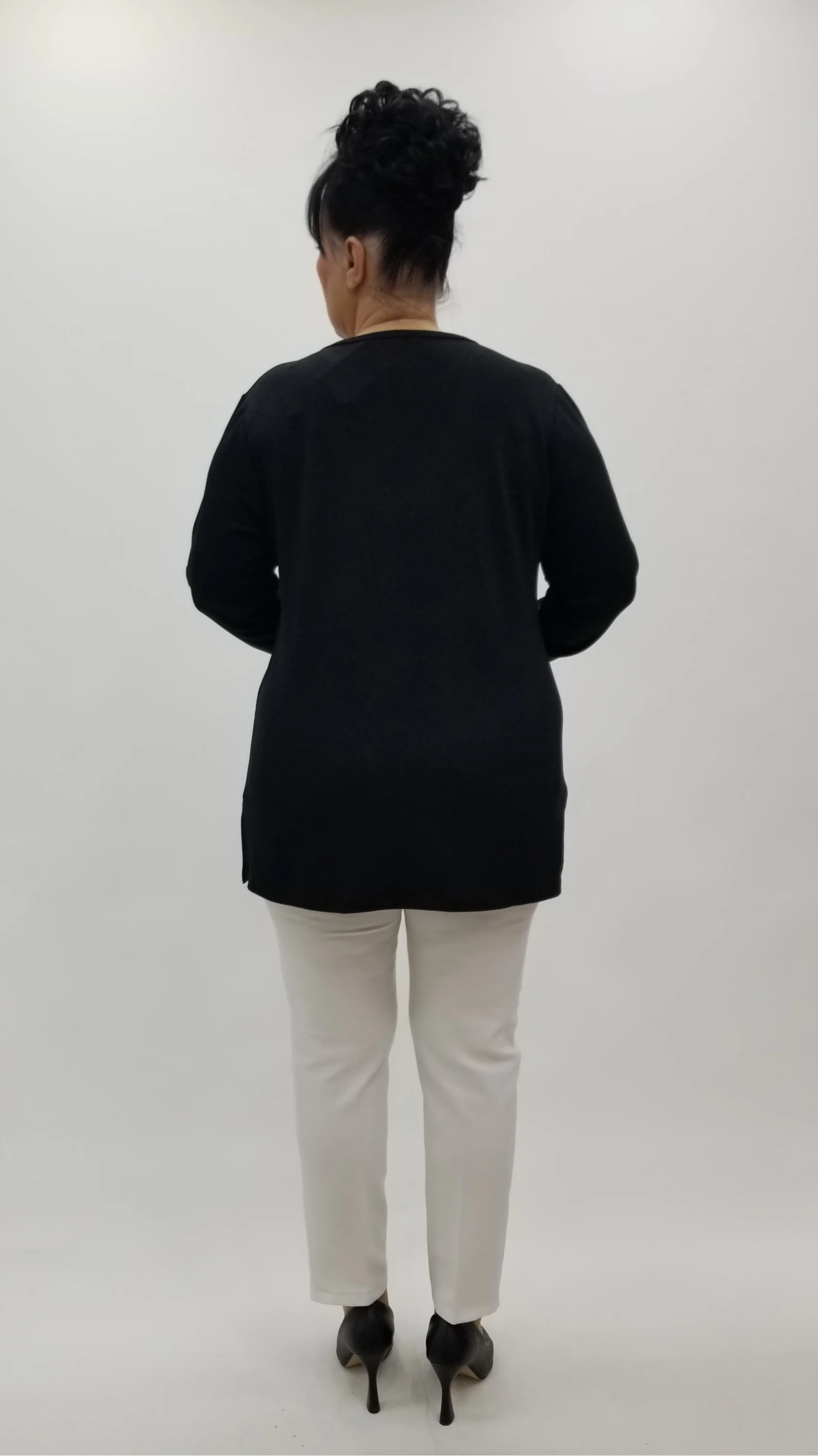 Miraggio Büyük Beden Bluz 4282 SİY-GÜMÜŞ