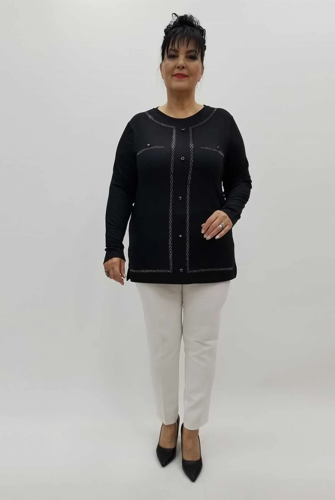 Miraggio Büyük Beden Bluz 4283 SİYAH