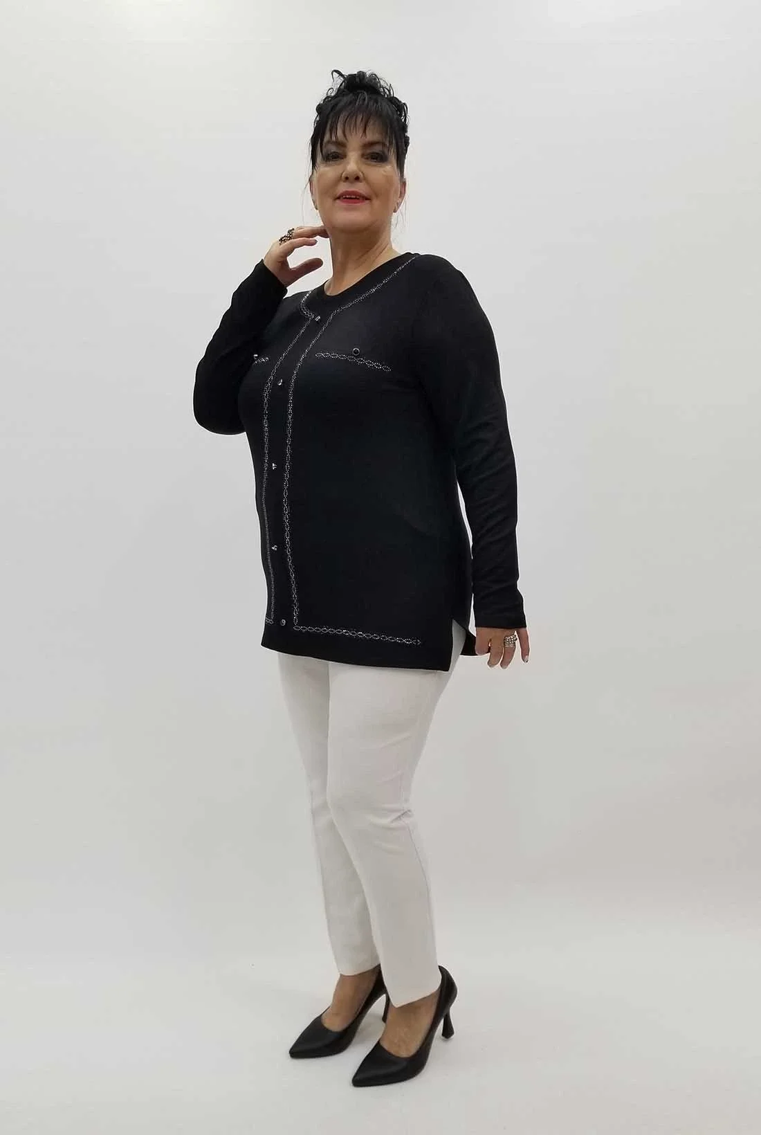 Miraggio Büyük Beden Bluz 4283 SİYAH