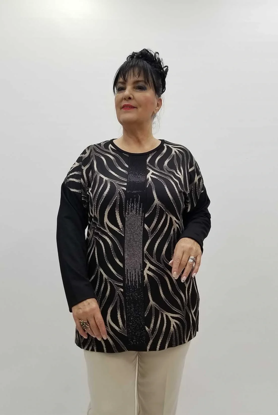 Miraggio Büyük Beden Bluz 4290 SİYAH