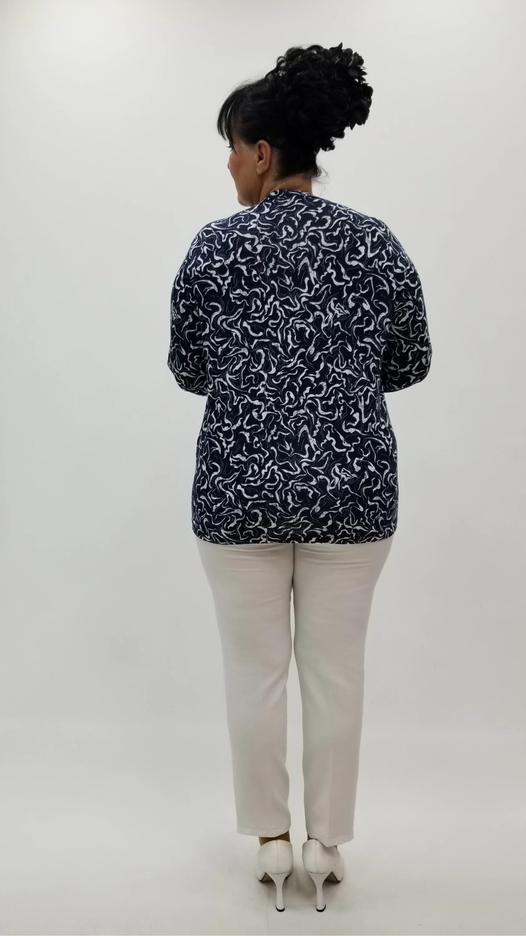 Miraggio Büyük Beden Bluz 4291 LACİ/BEYAZ