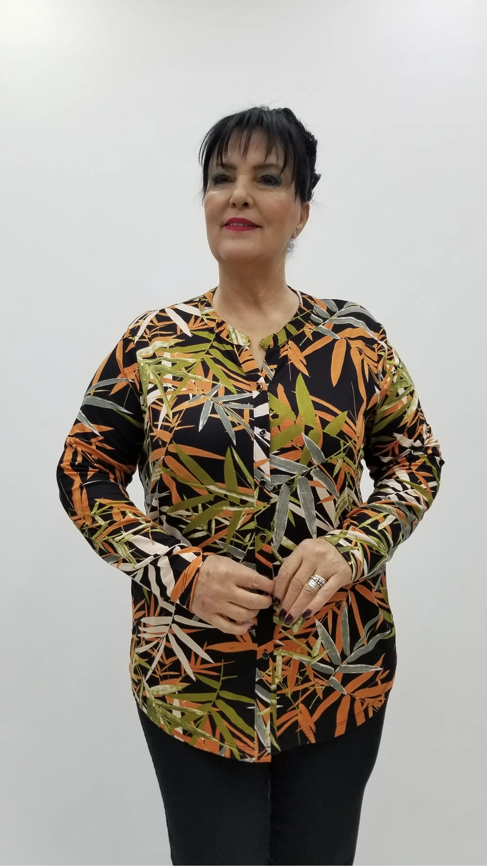 Miraggio Büyük Beden Bluz 4291 SİYAH/TABA