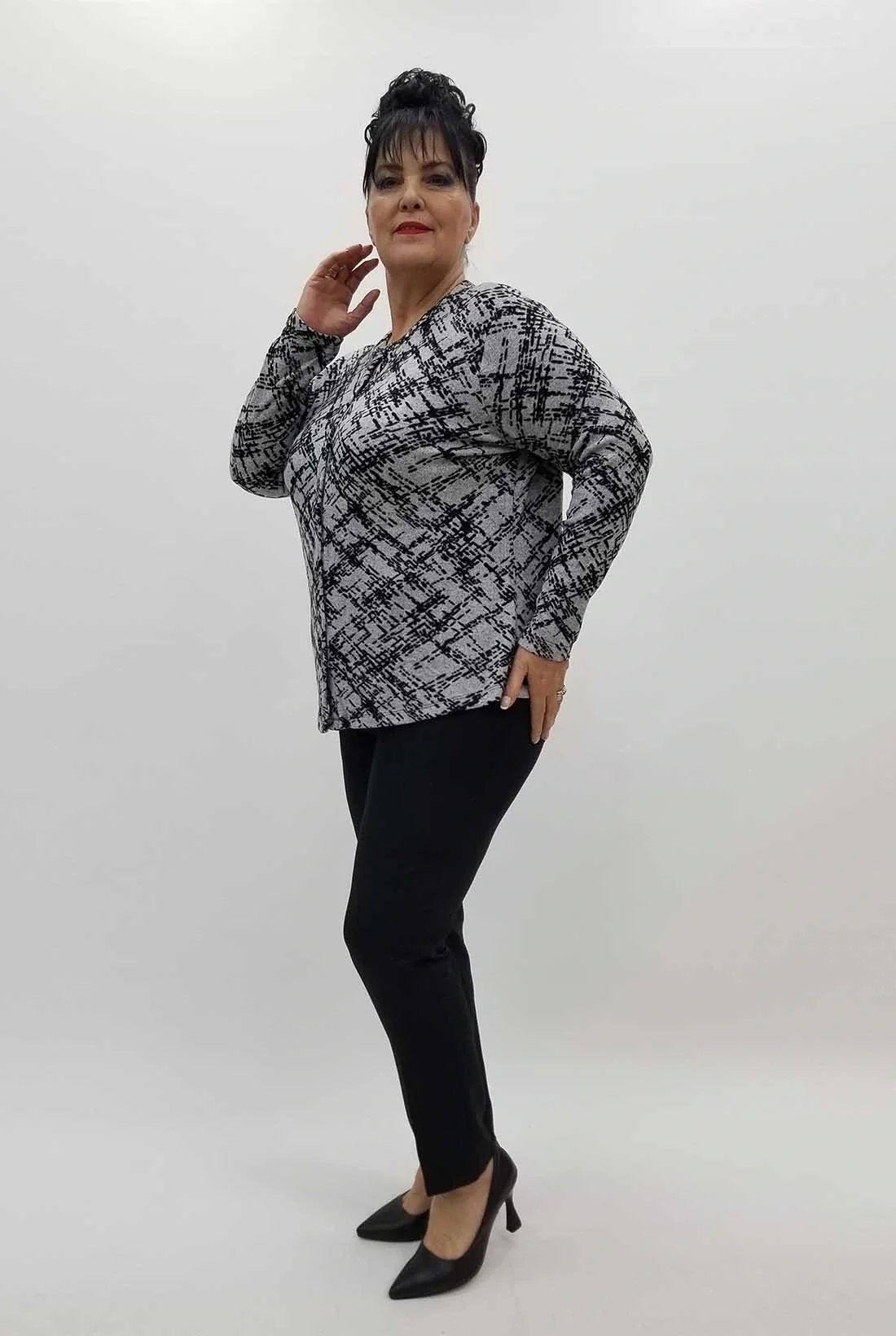 Miraggio Büyük Beden Bluz 4292 GRİ