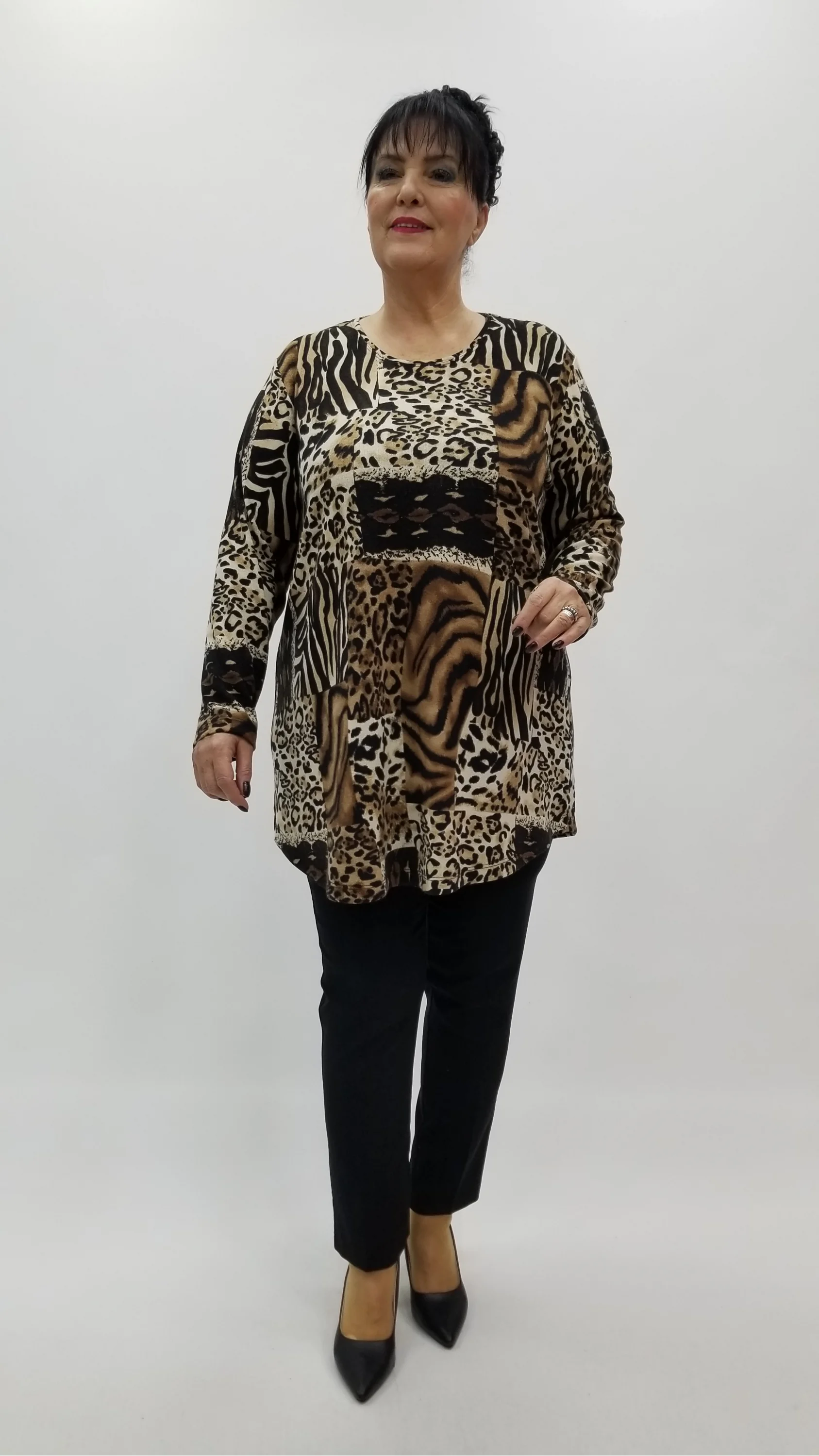 Miraggio Büyük Beden Bluz 4308 KAHVE