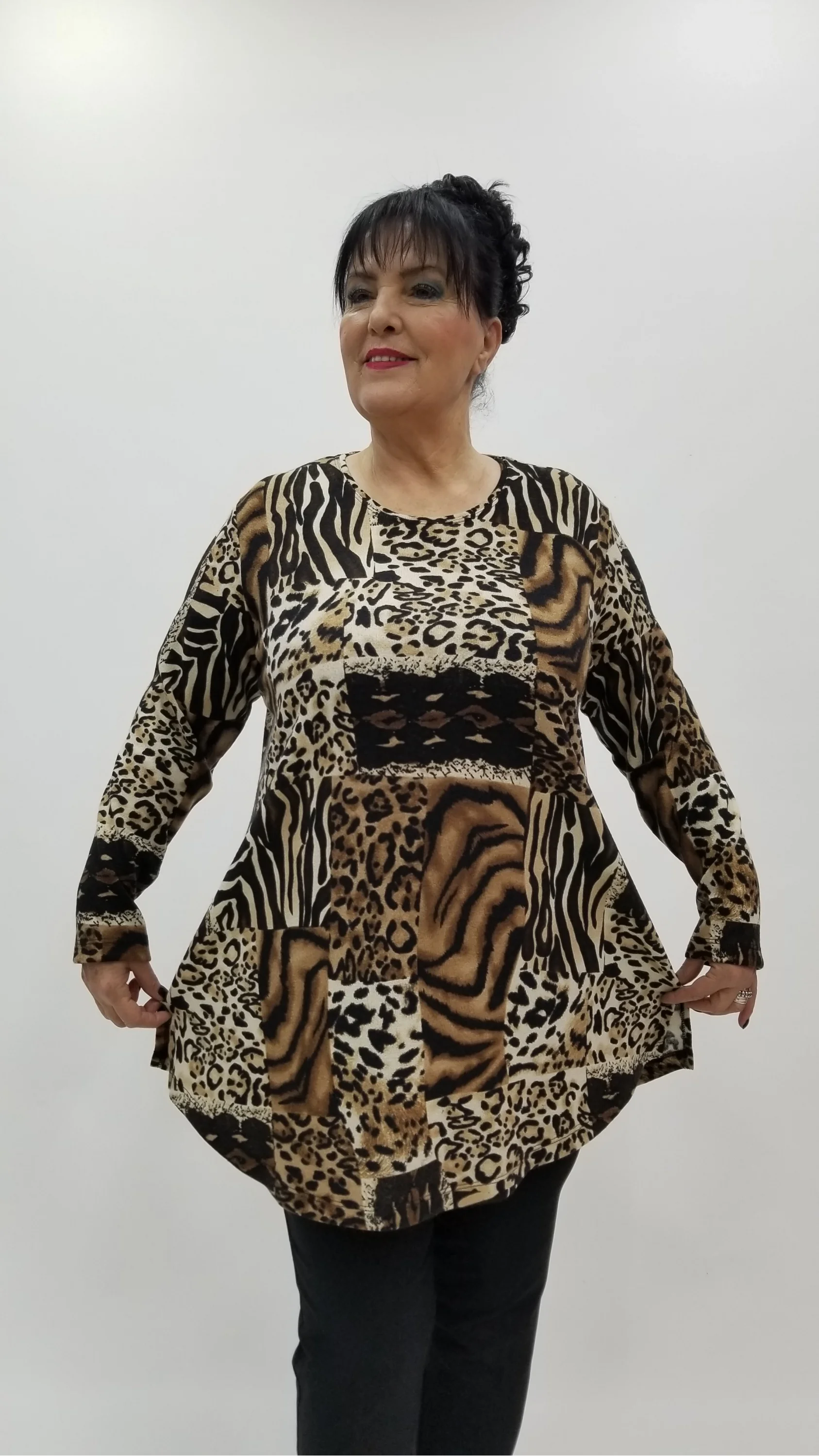 Miraggio Büyük Beden Bluz 4308 KAHVE