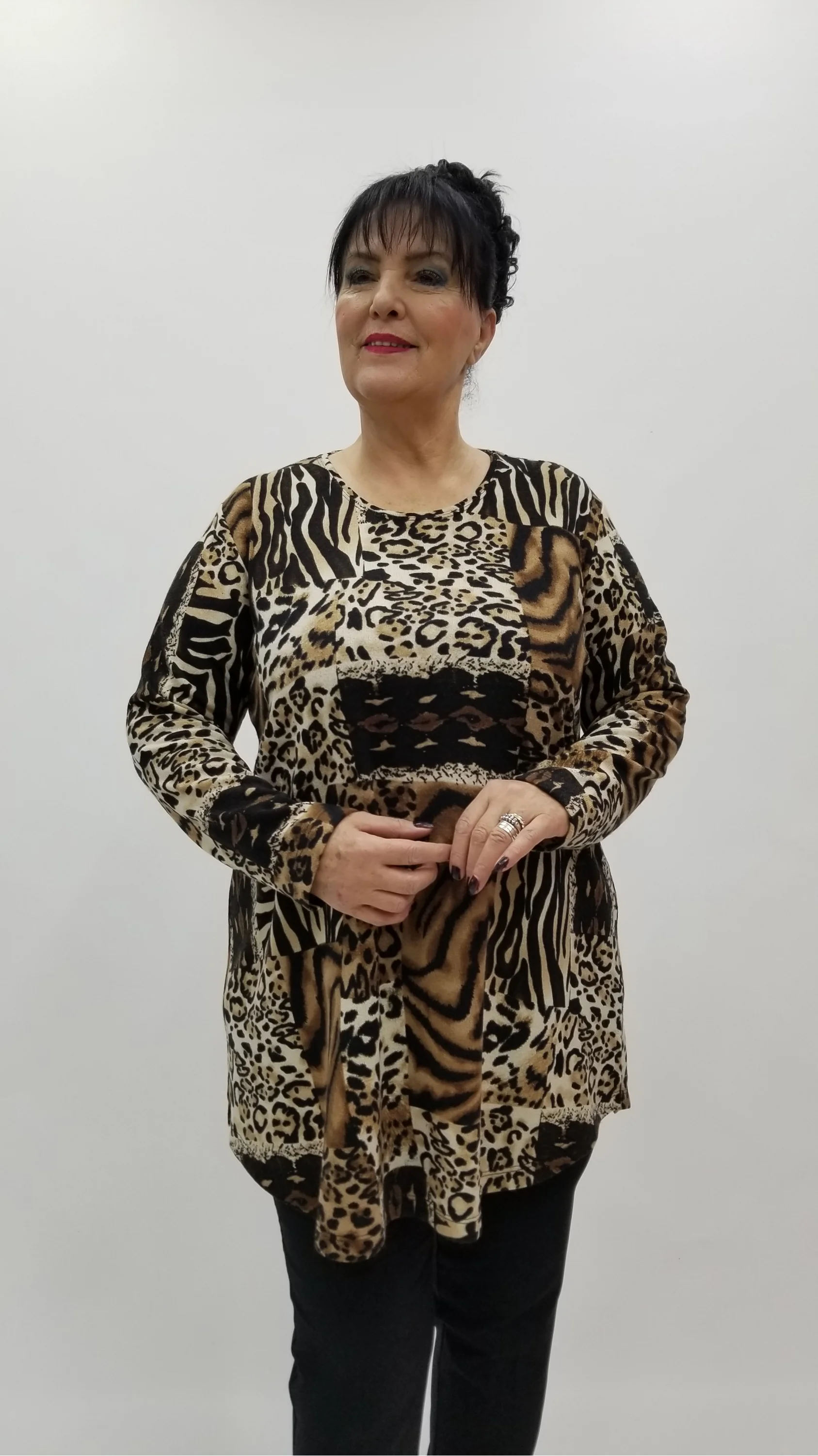 Miraggio Büyük Beden Bluz 4308 KAHVE