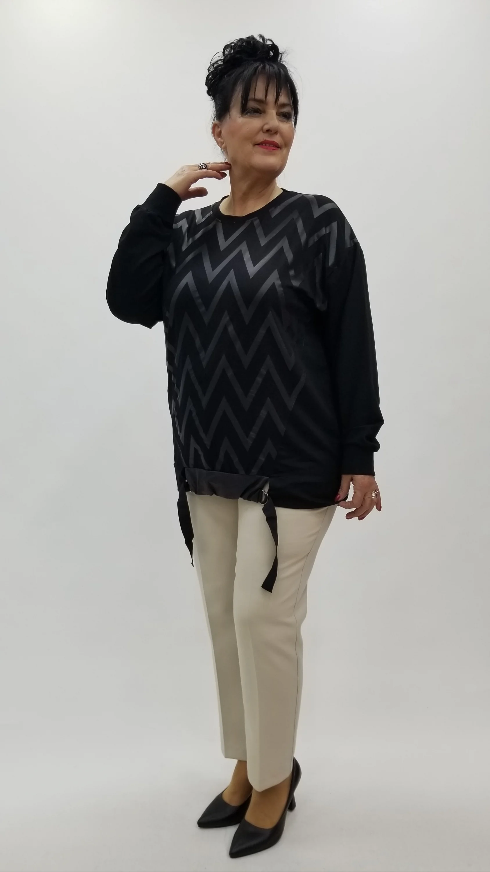 Miraggio Büyük Beden Bluz 4330 SİYAH