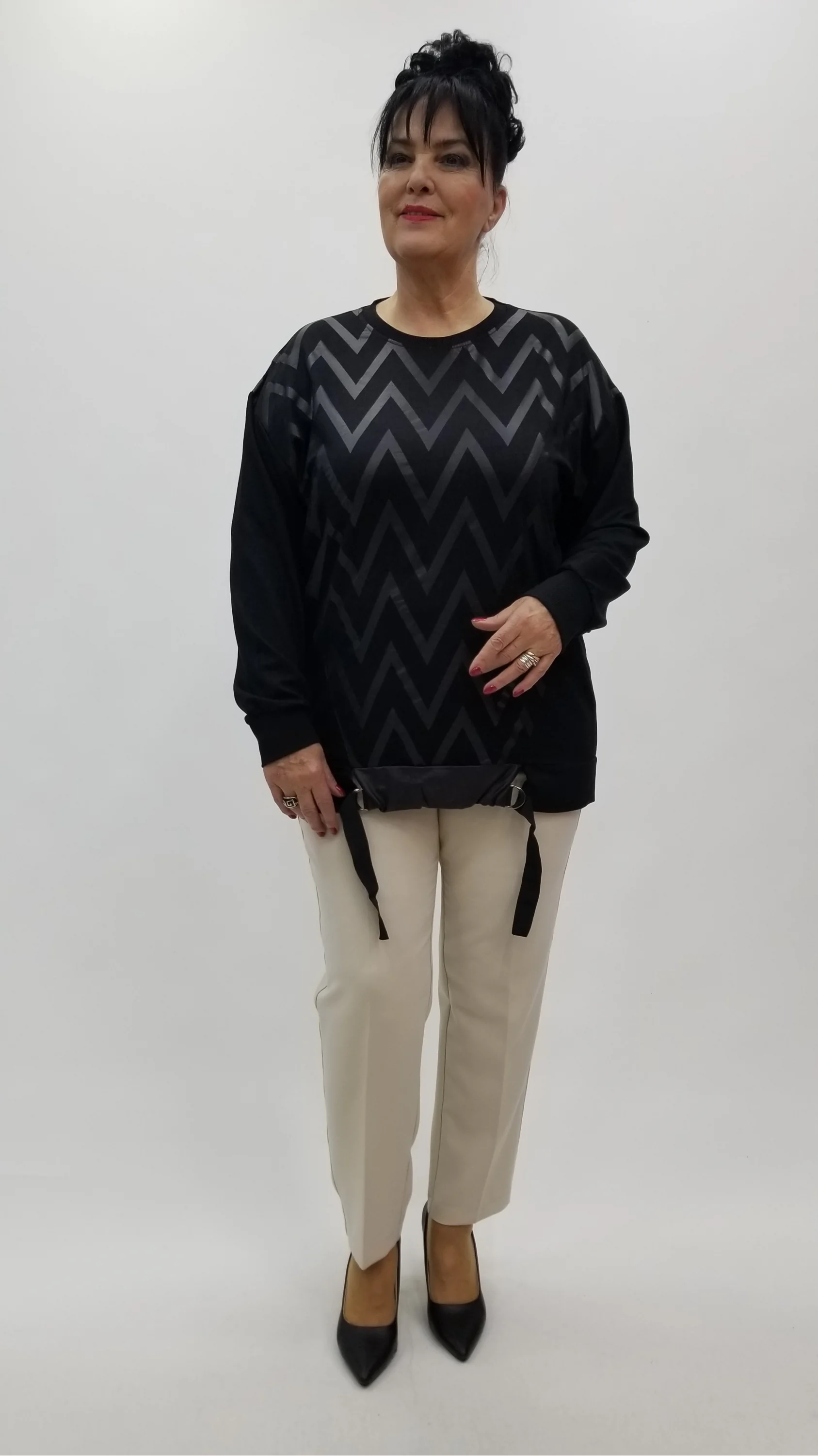 Miraggio Büyük Beden Bluz 4330 SİYAH