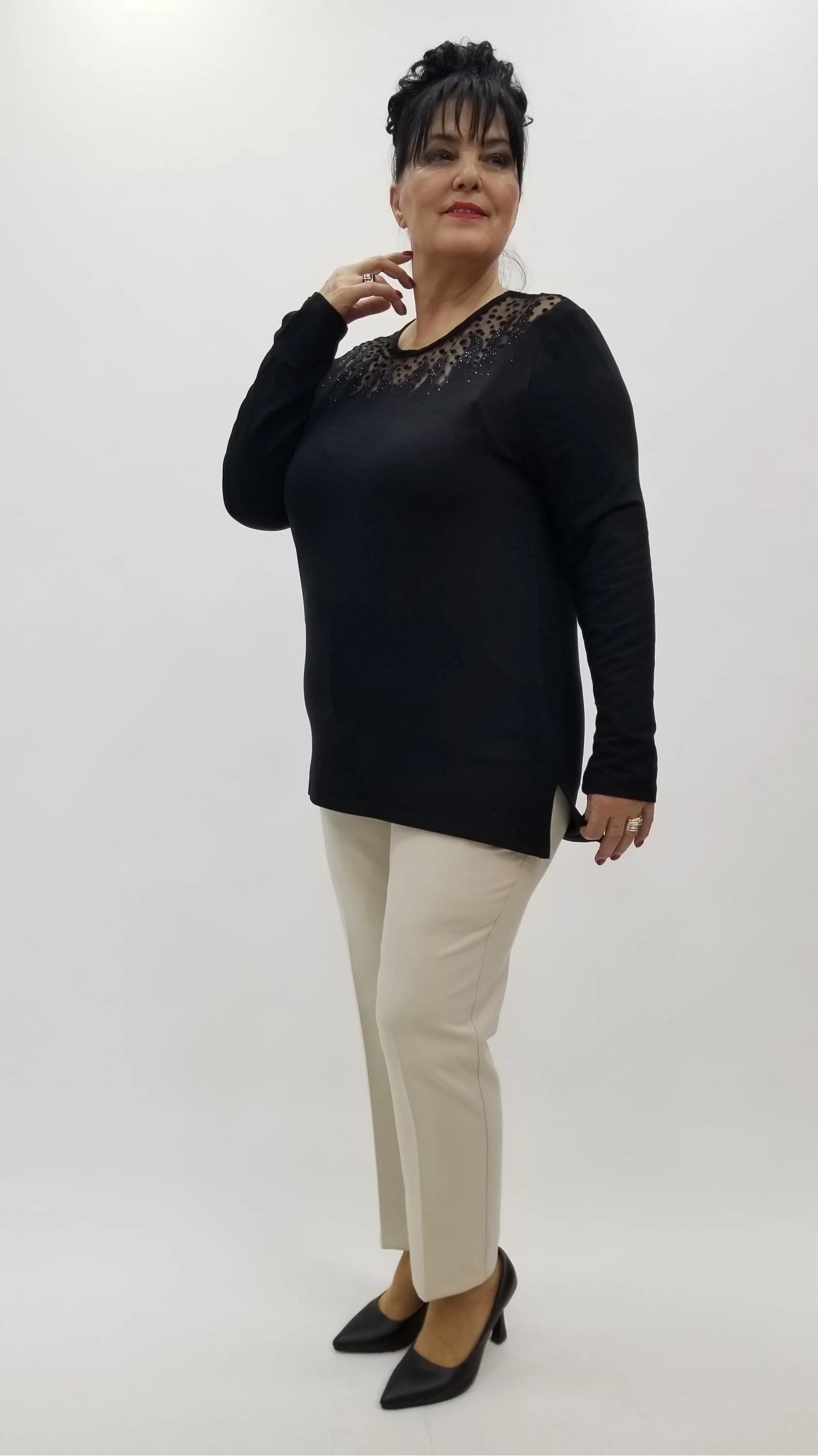 Miraggio Büyük Beden Bluz 4331 SİYAH