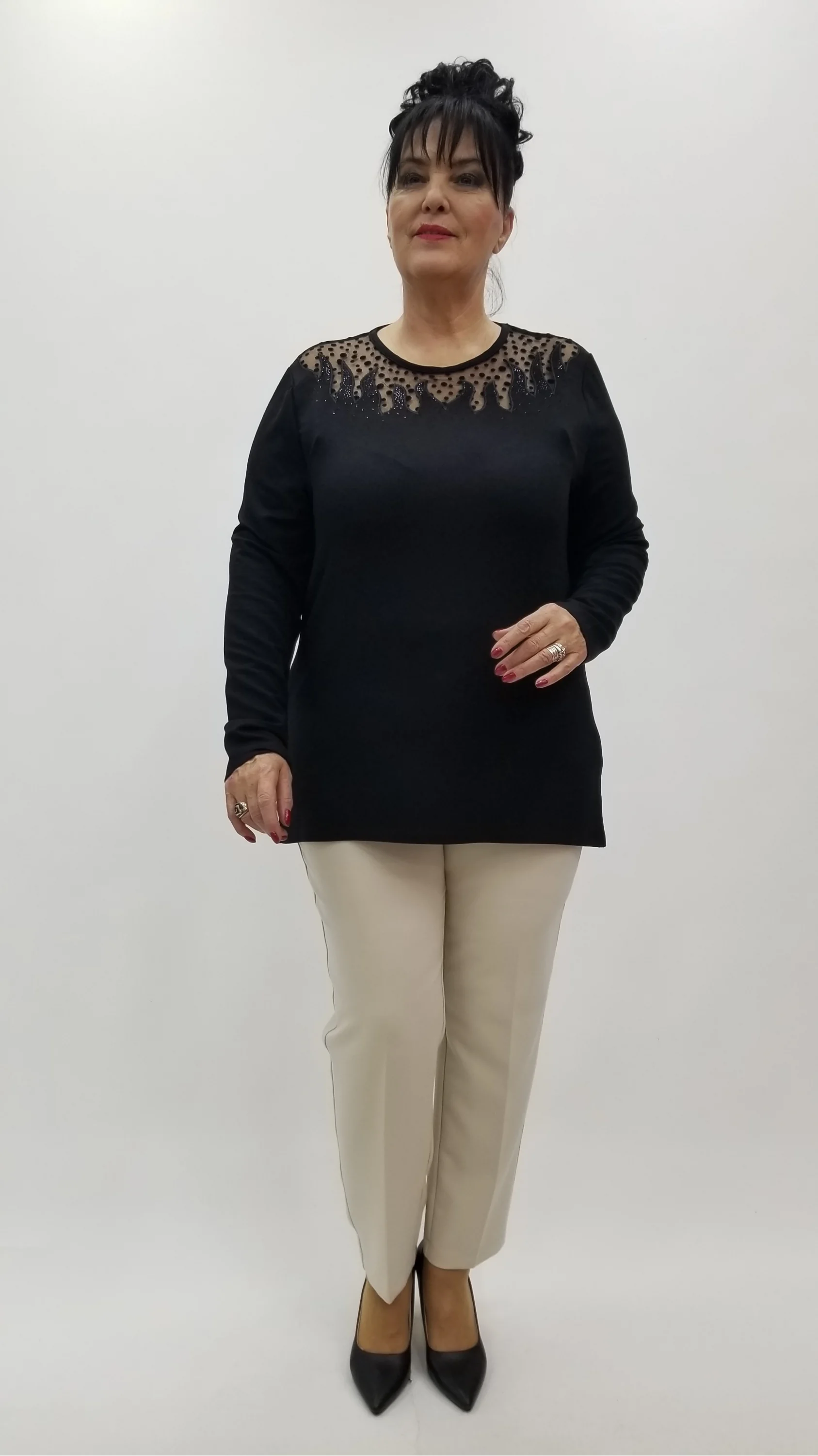 Miraggio Büyük Beden Bluz 4331 SİYAH