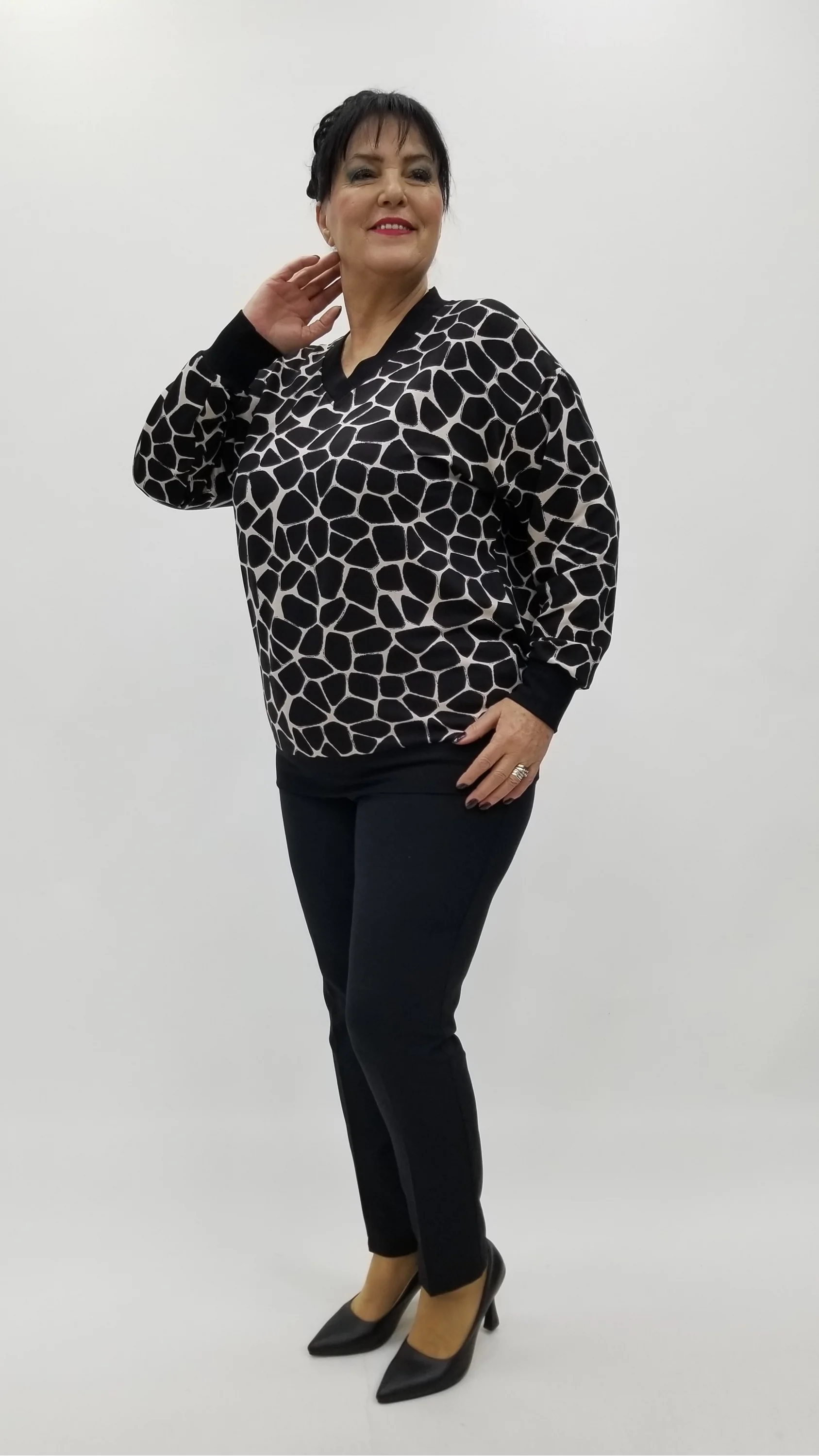 Miraggio Büyük Beden Bluz 4332 SİYAH