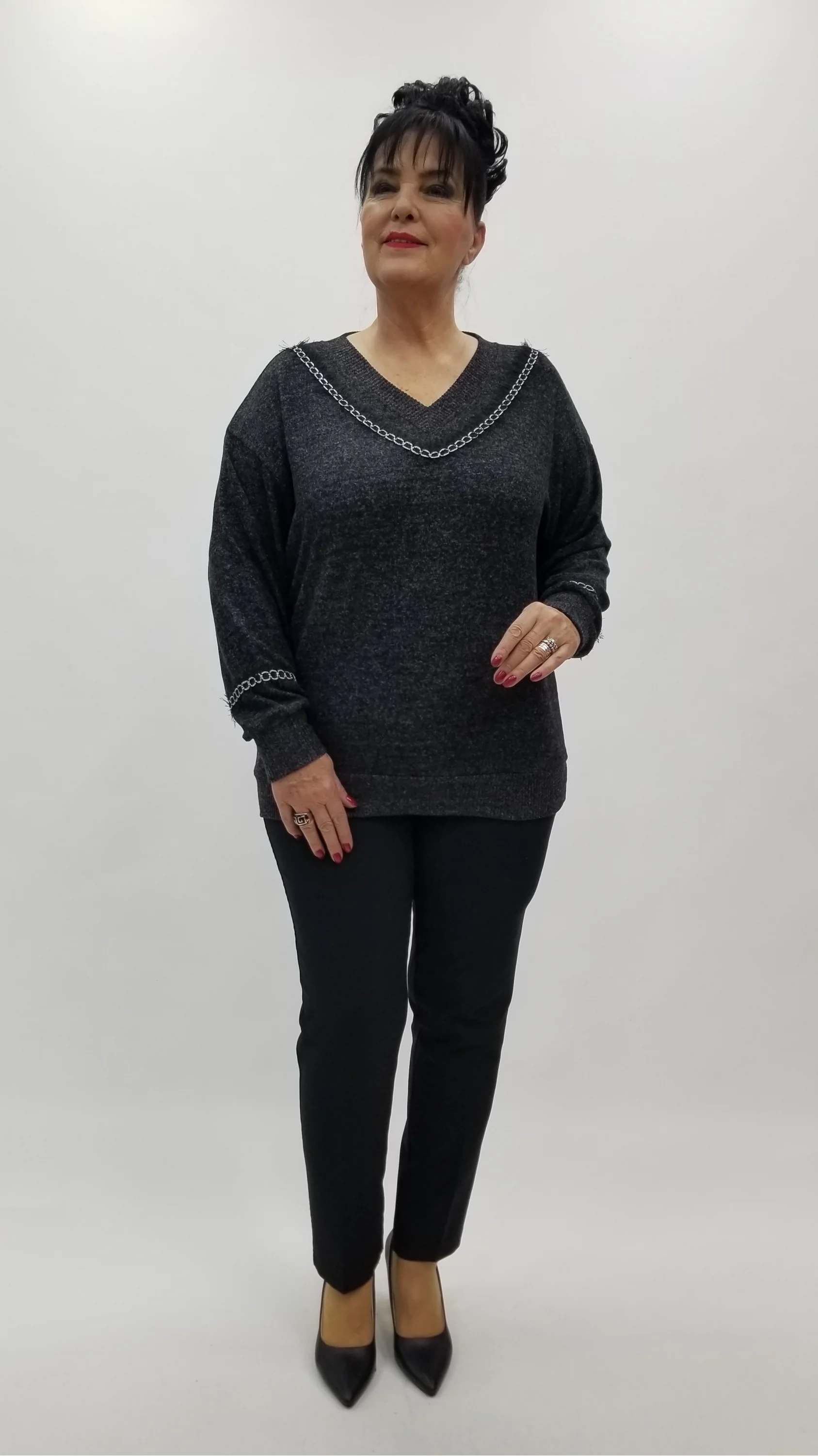 Miraggio Büyük Beden Bluz 4360 SİYAH