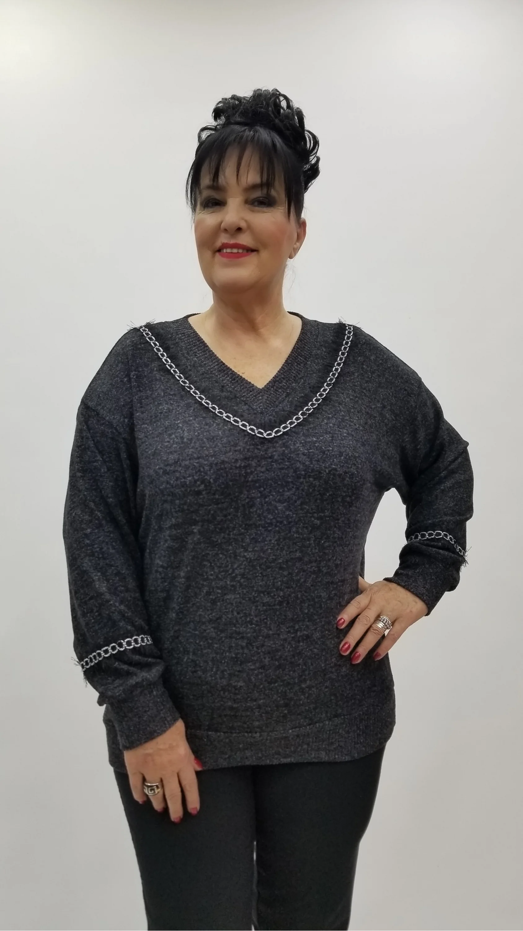 Miraggio Büyük Beden Bluz 4360 SİYAH