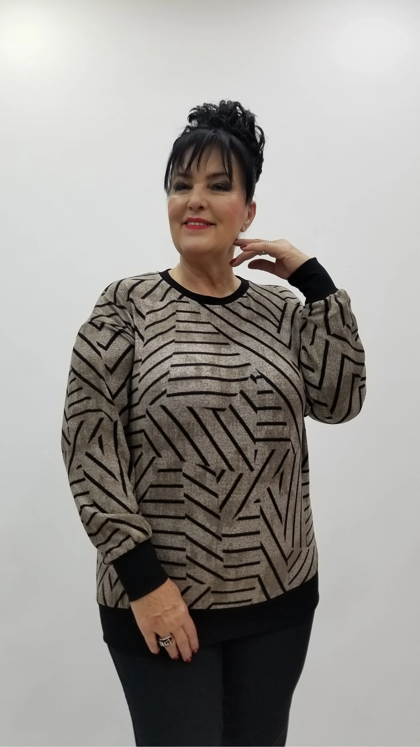 Miraggio Büyük Beden Bluz 4361 KAHVE