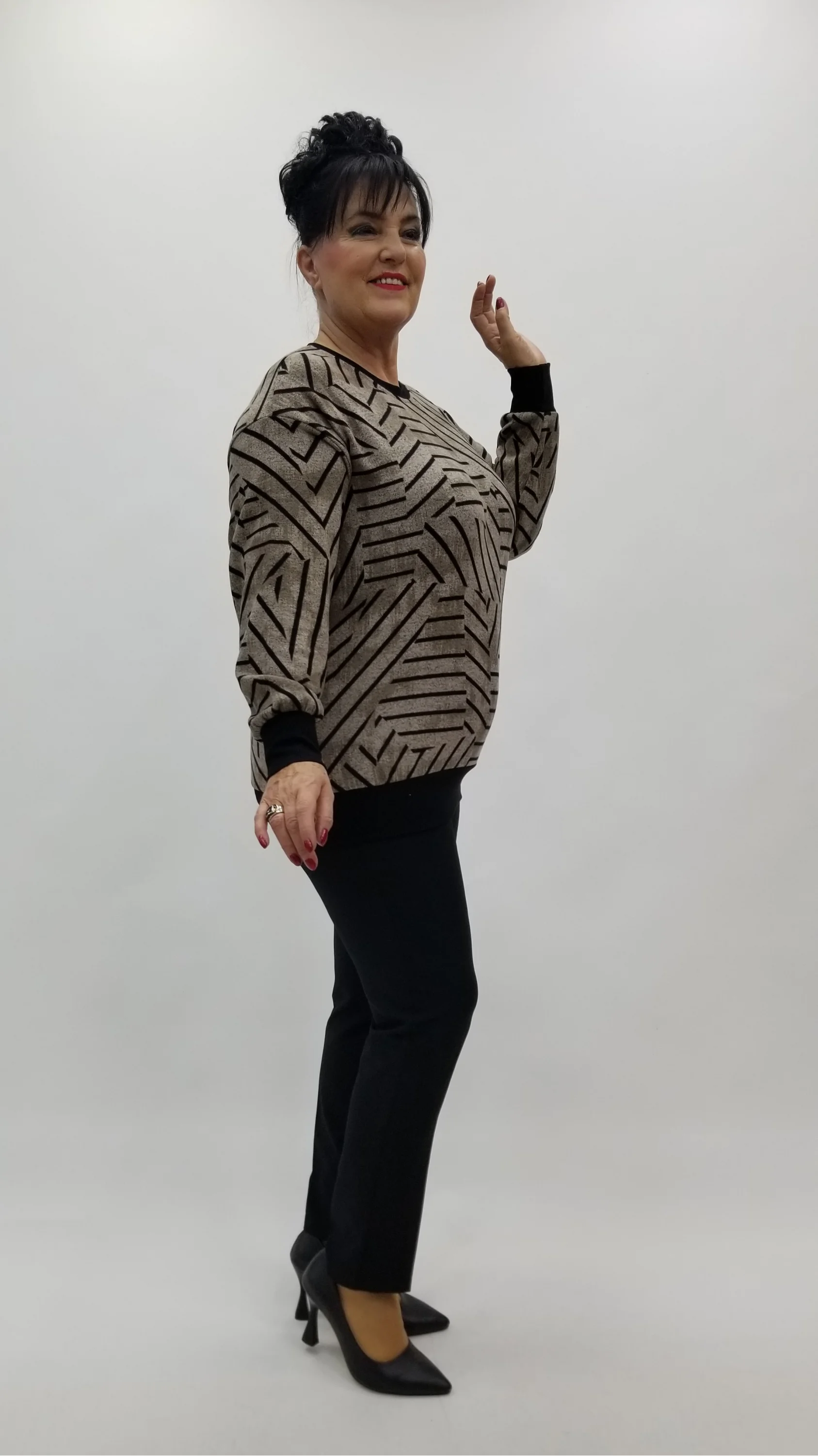 Miraggio Büyük Beden Bluz 4361 KAHVE