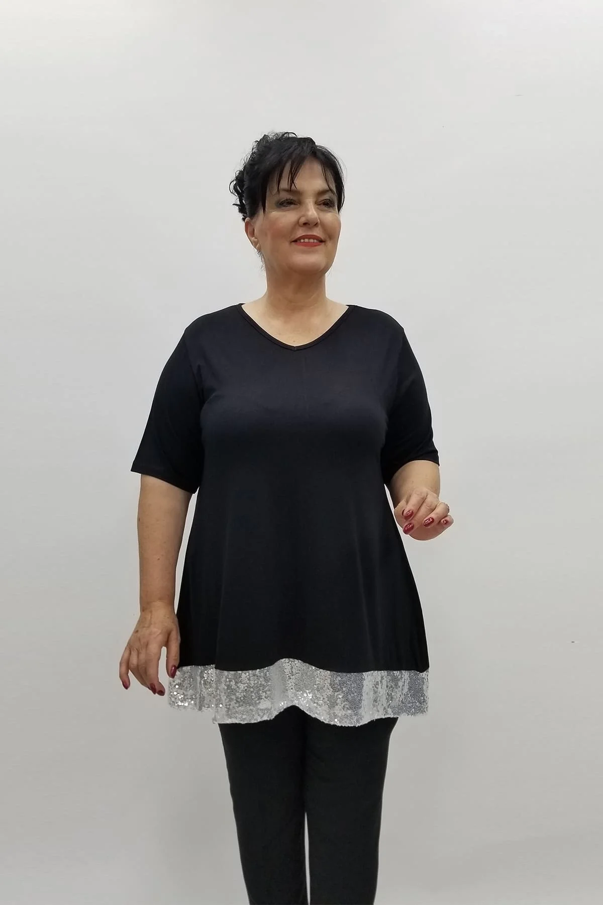 Miraggio Büyük Beden Bluz 97762 GÜMÜŞ