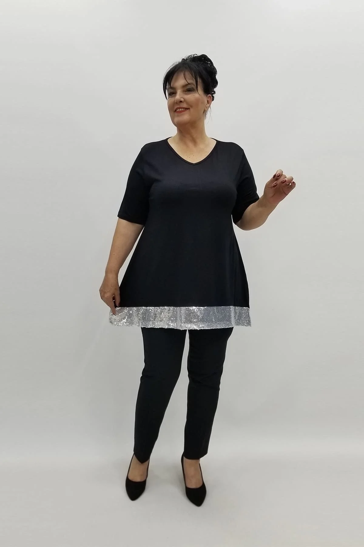 Miraggio Büyük Beden Bluz 97762 GÜMÜŞ