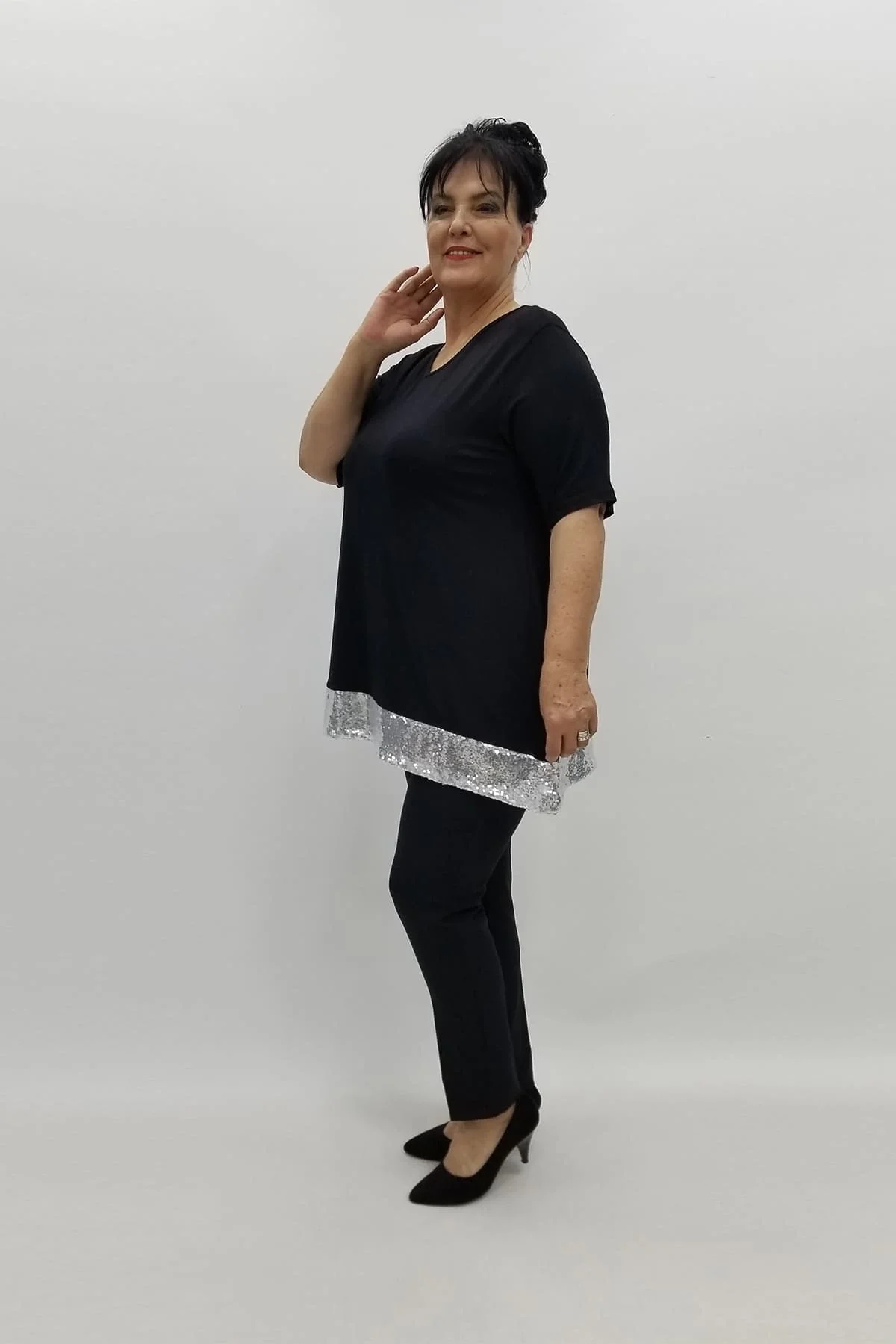 Miraggio Büyük Beden Bluz 97762 GÜMÜŞ