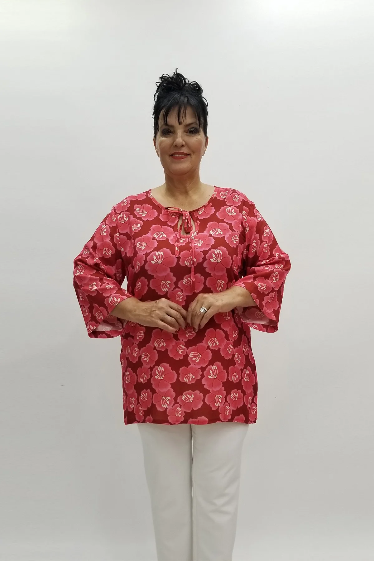 Miraggio Büyük Beden Bluz 97804 BORDO