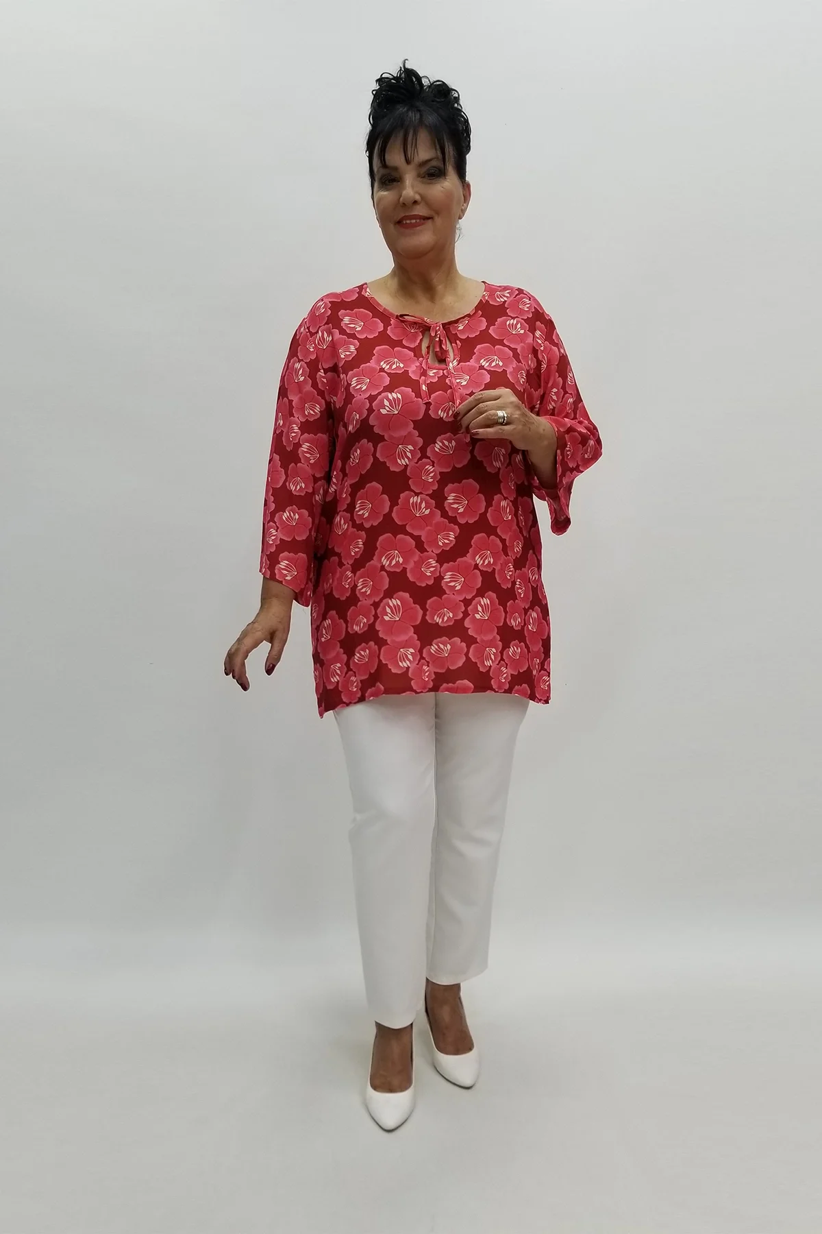 Miraggio Büyük Beden Bluz 97804 BORDO