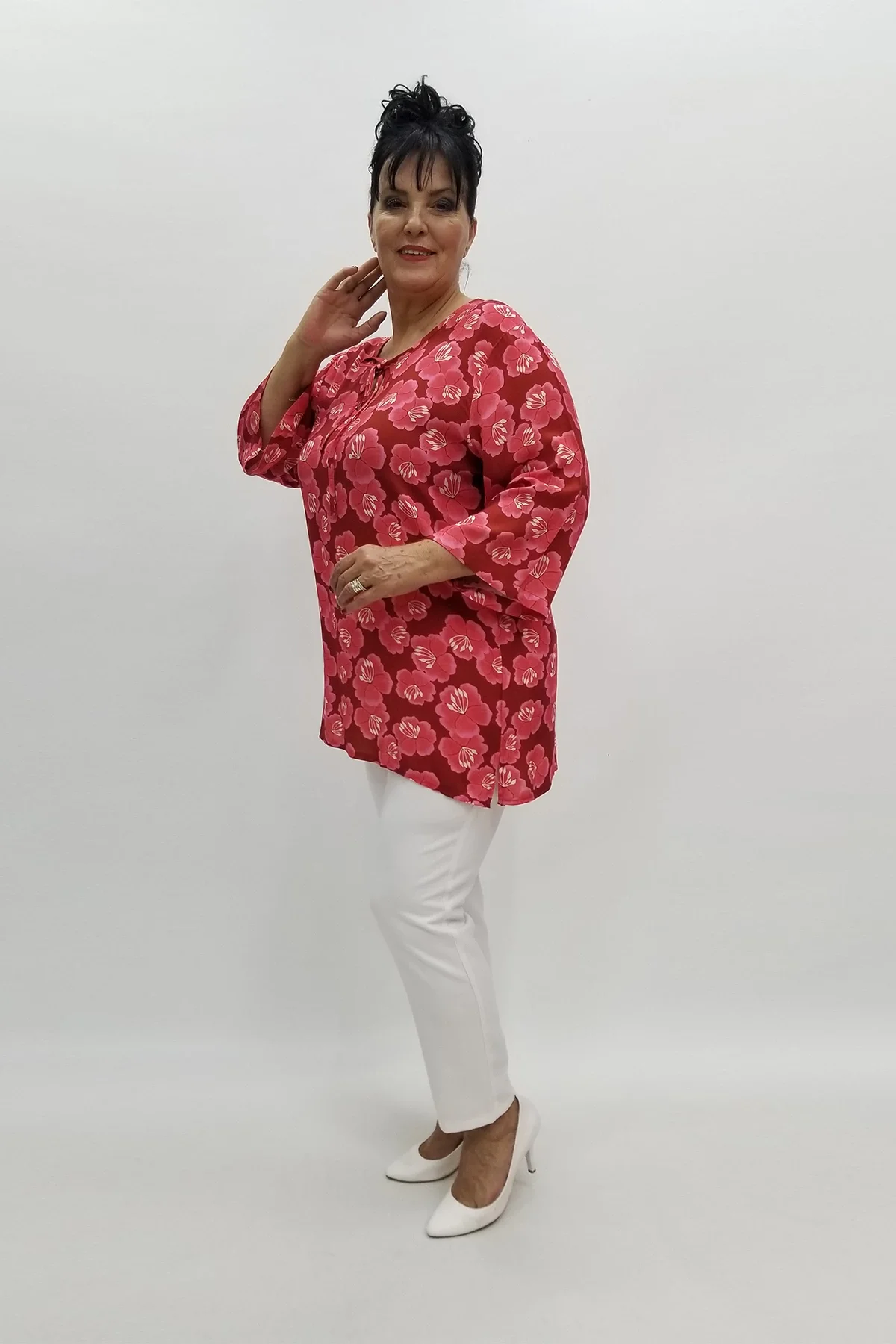 Miraggio Büyük Beden Bluz 97804 BORDO