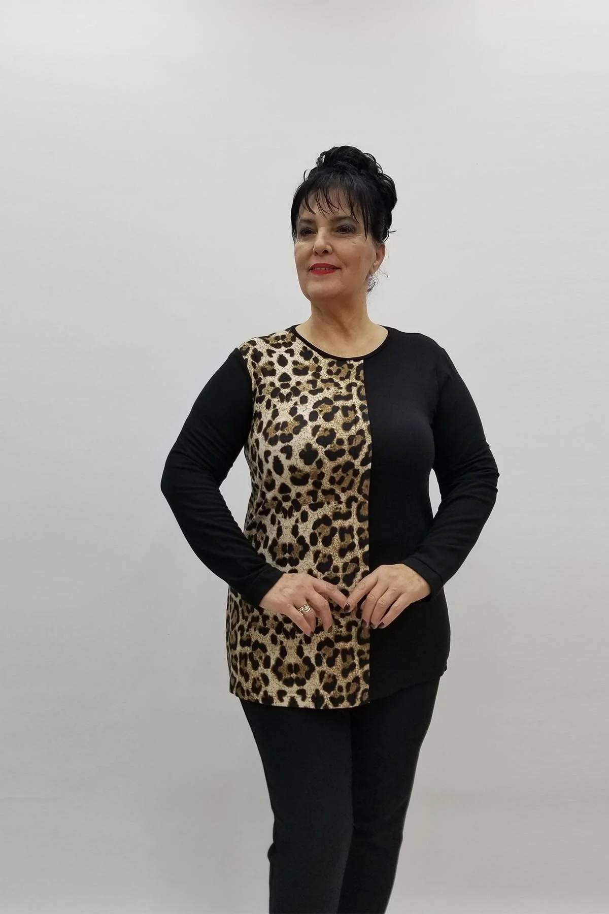 Miraggio Büyük Beden Bluz 98053 SİYAH