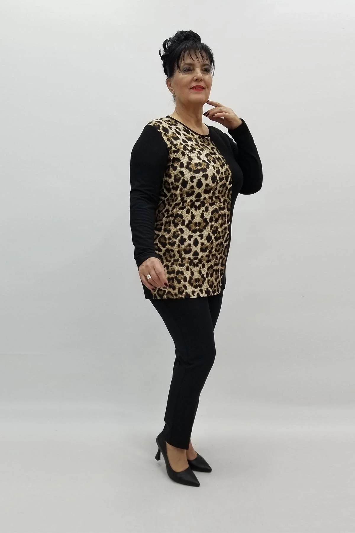 Miraggio Büyük Beden Bluz 98053 SİYAH