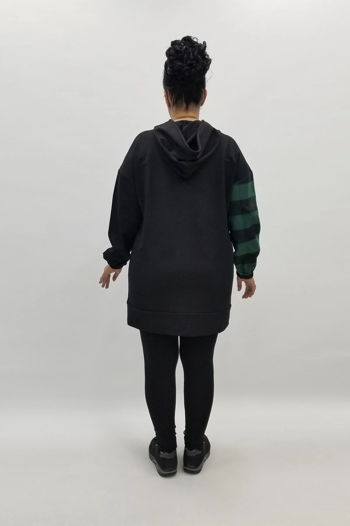 Miraggio Büyük Beden Bluz 98373 SİYAH/YEŞİL