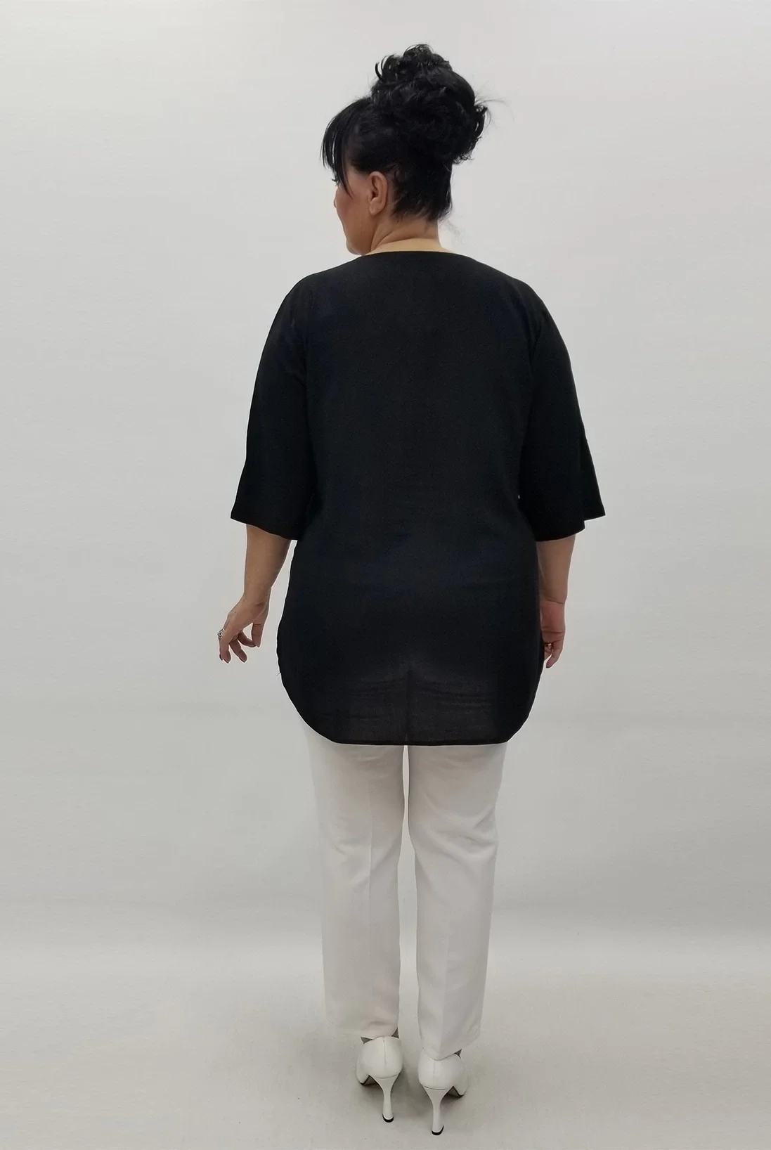 Miraggio Büyük Beden Bluz 98459 SİYAH