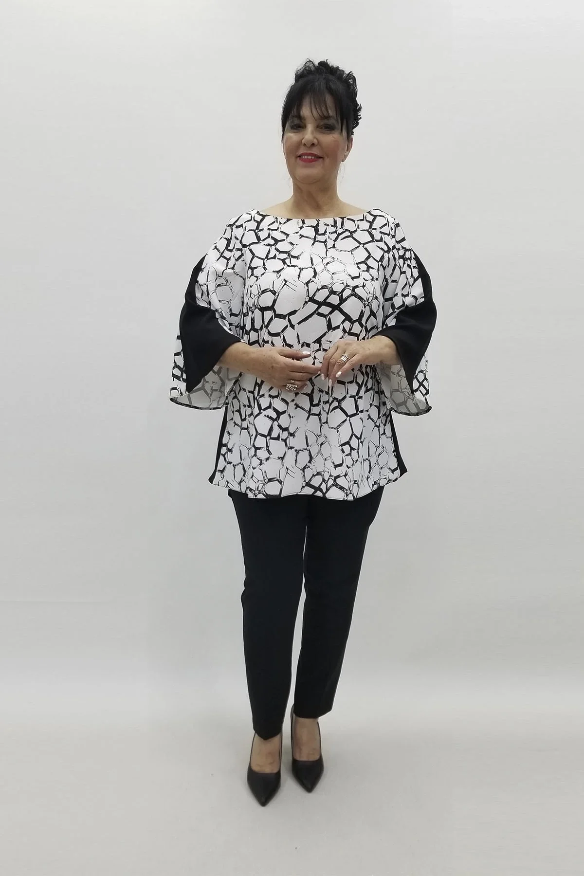 Miraggio Büyük Beden Bluz 98704 SİYAH