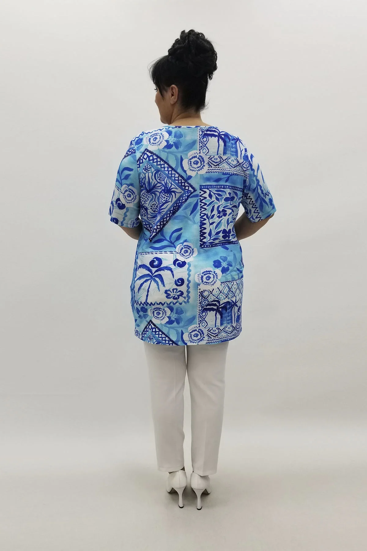 Miraggio Büyük Beden Bluz 98763 MAVİ