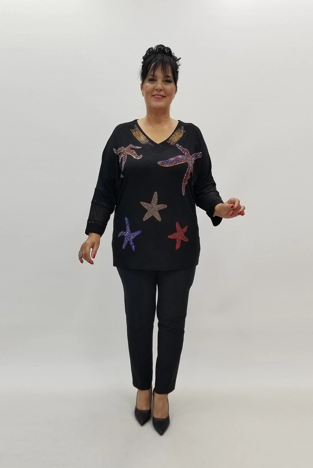 Miraggio Büyük Beden Bluz 98917 SİYAH