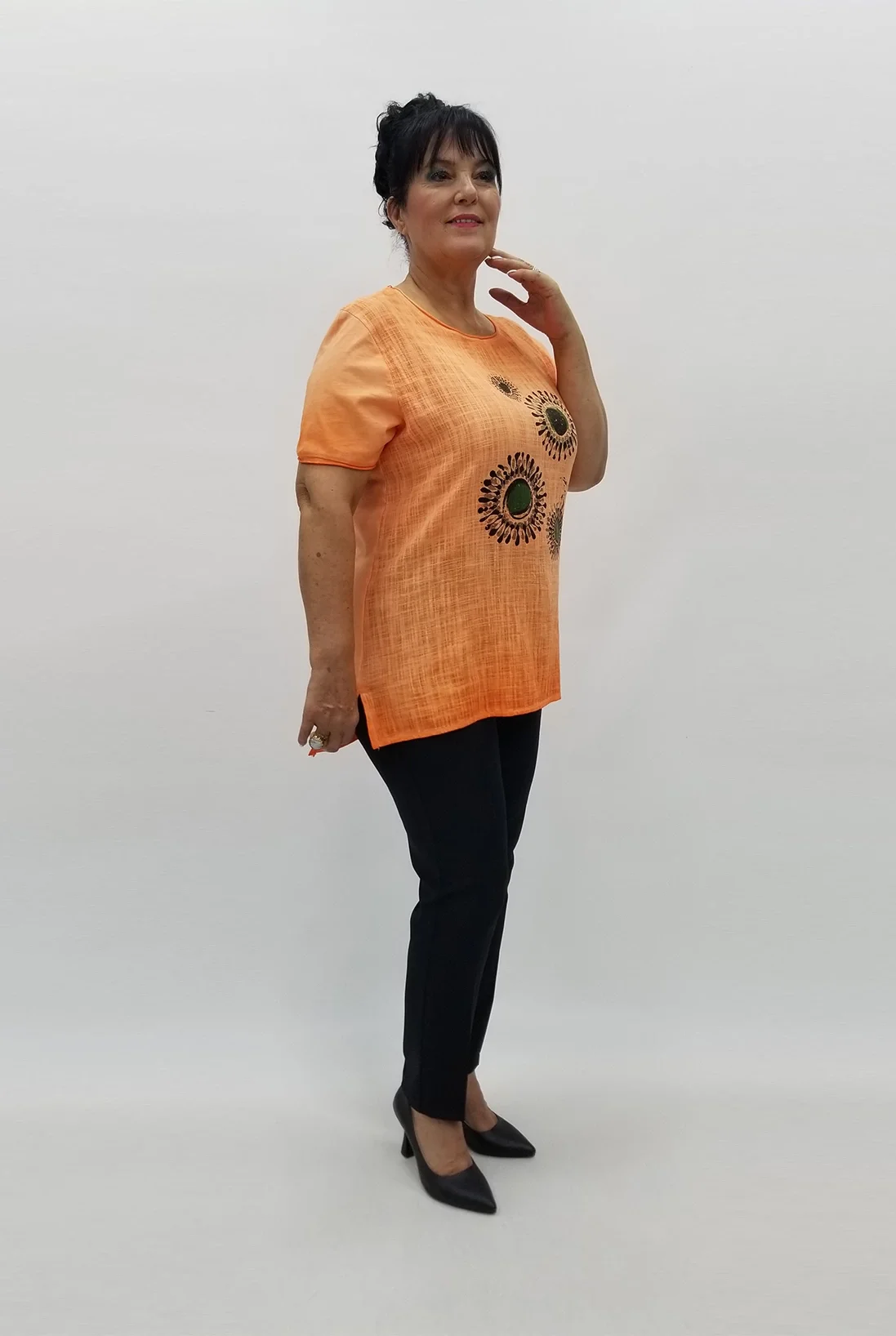 Miraggio Büyük Beden Bluz 98920 ORANJ