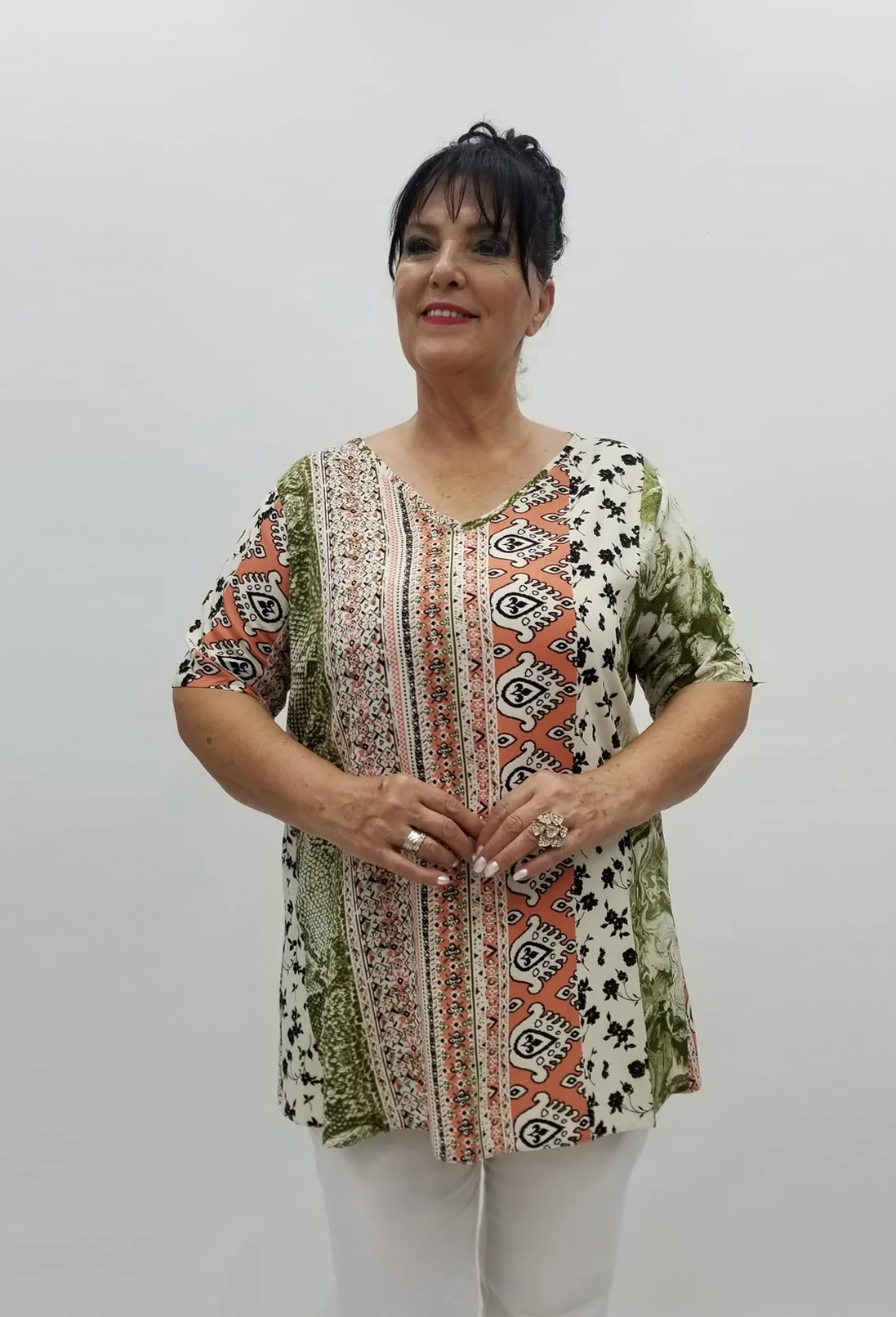 Miraggio Büyük Beden Bluz 98929 HAKİ
