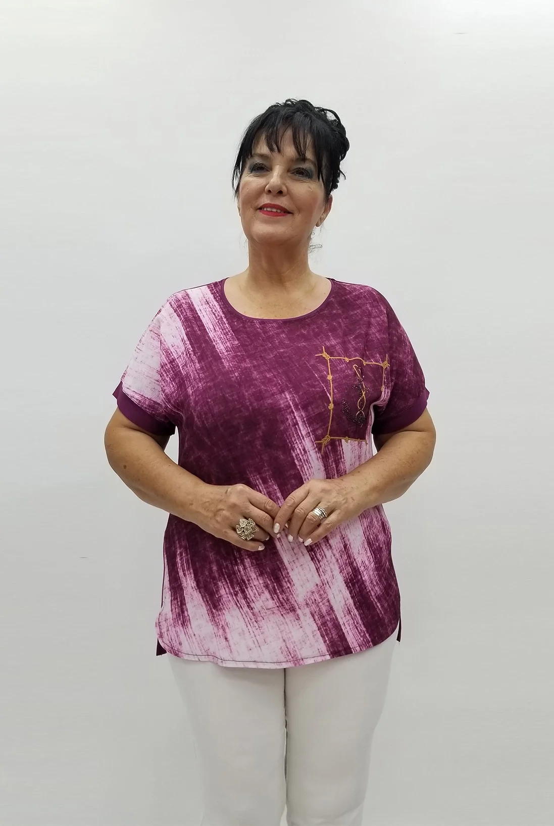 Miraggio Büyük Beden Bluz 98946 MÜRDÜM