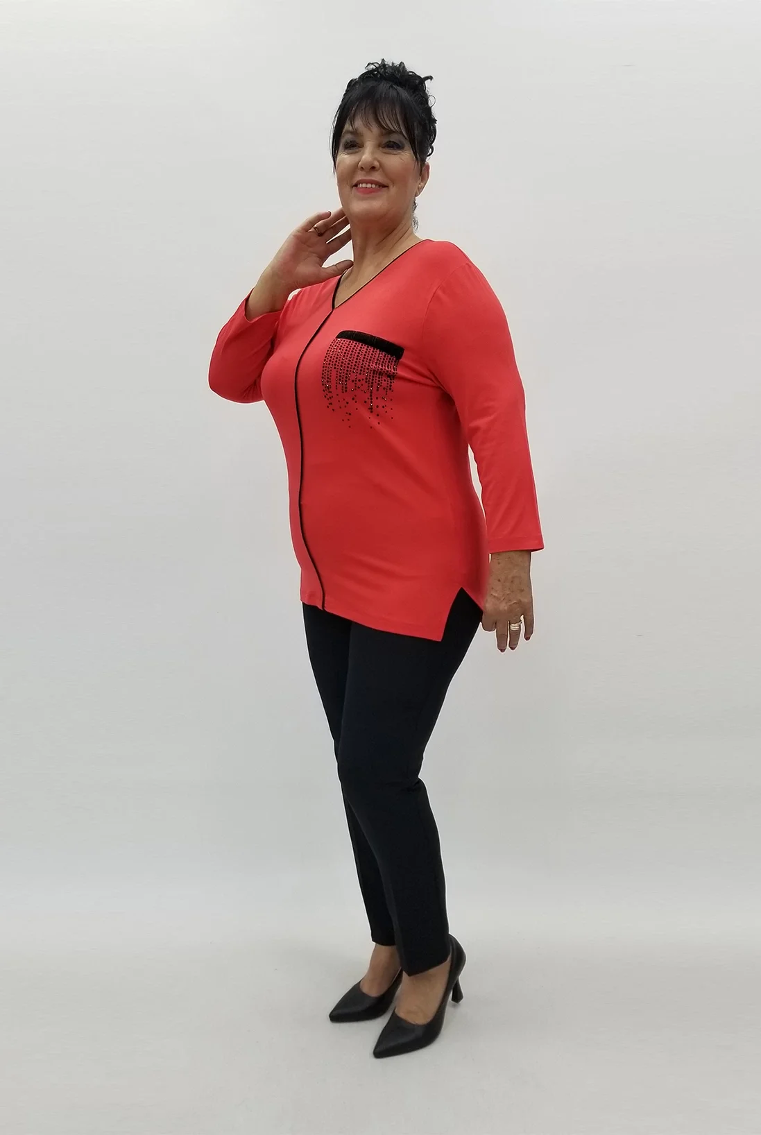 Miraggio Büyük Beden Bluz 98965 MERCAN