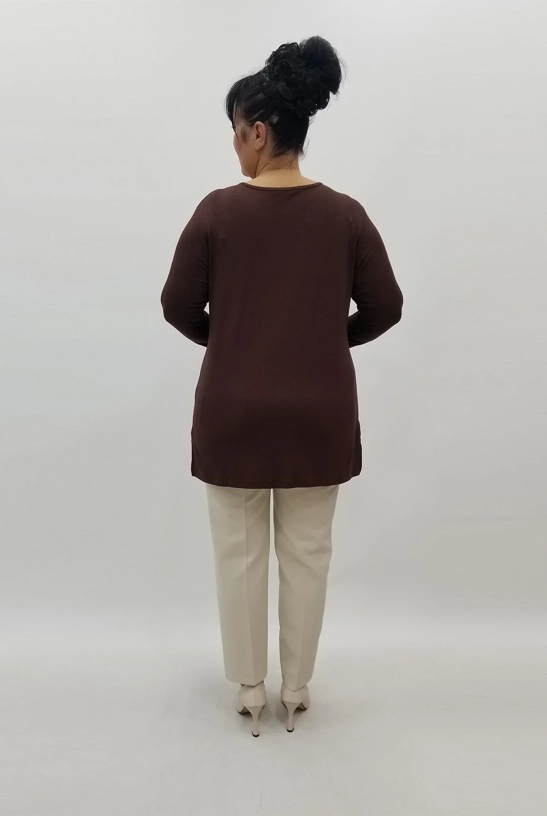 Miraggio Büyük Beden Bluz 99054 KAHVE