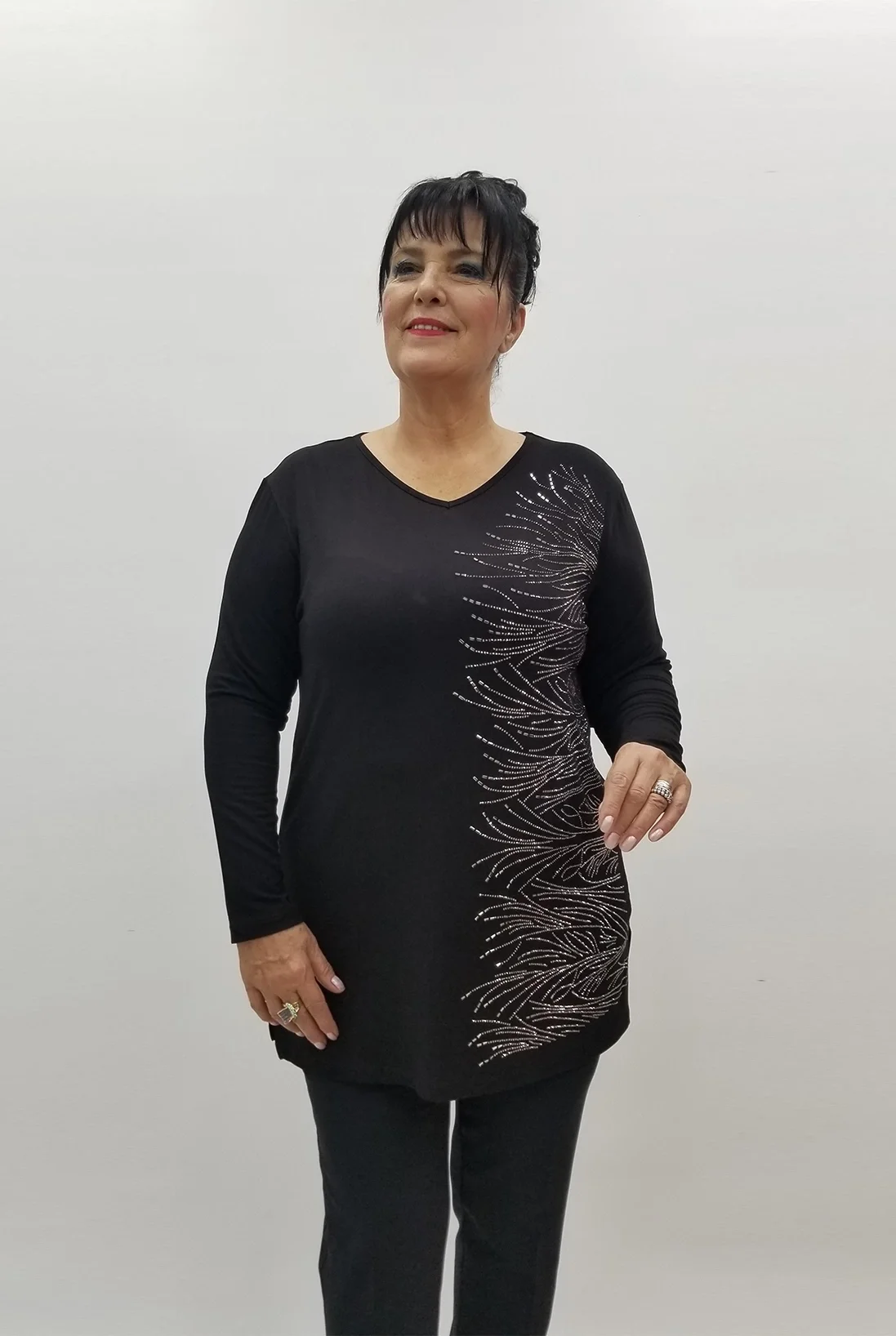 Miraggio Büyük Beden Bluz 99057 SİYAH