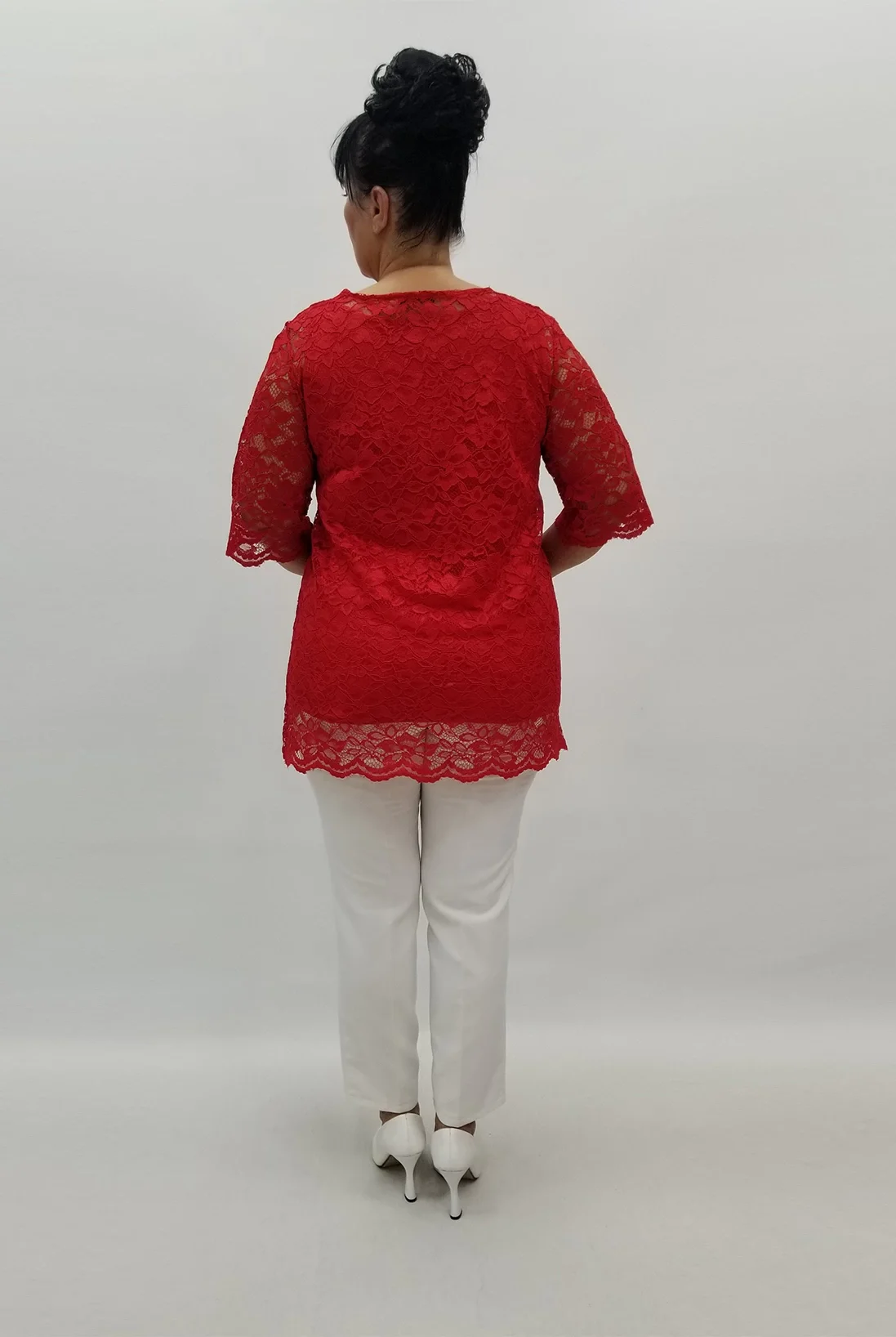 Miraggio Büyük Beden Bluz 99083 KIRMIZI