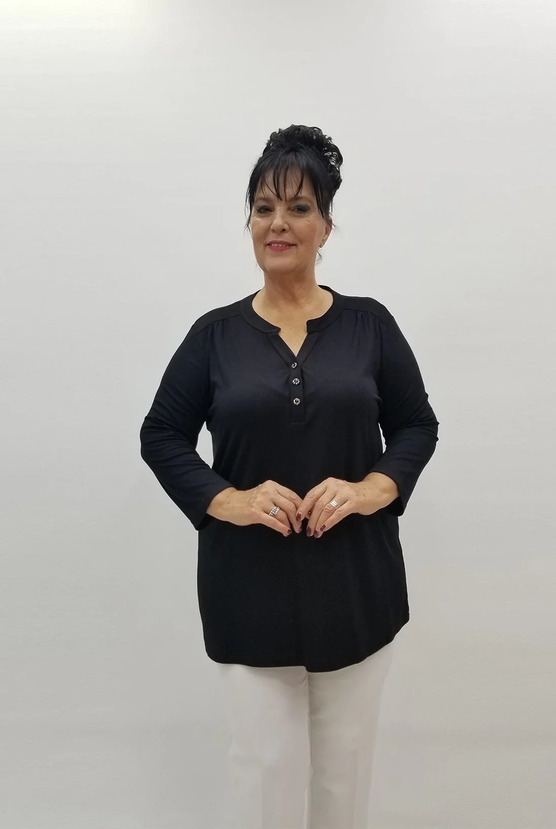 Miraggio Büyük Beden Bluz 99125 SİYAH