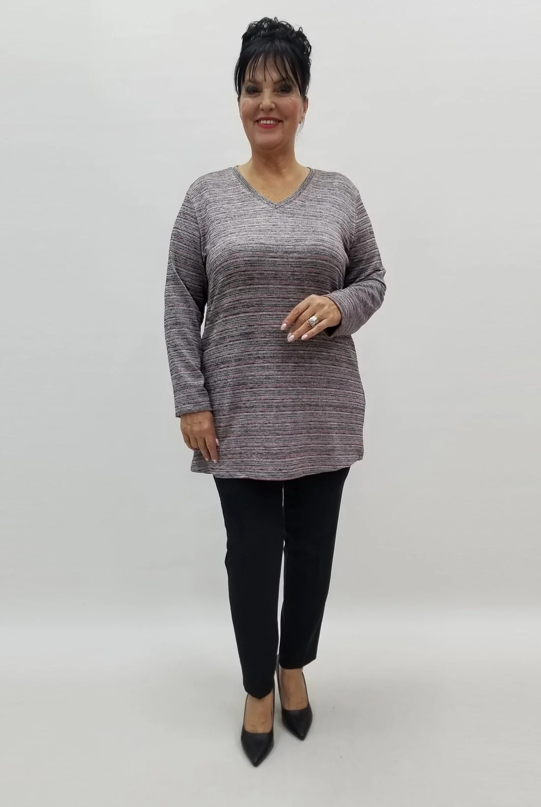 Miraggio Büyük Beden Bluz 99155 GRİ