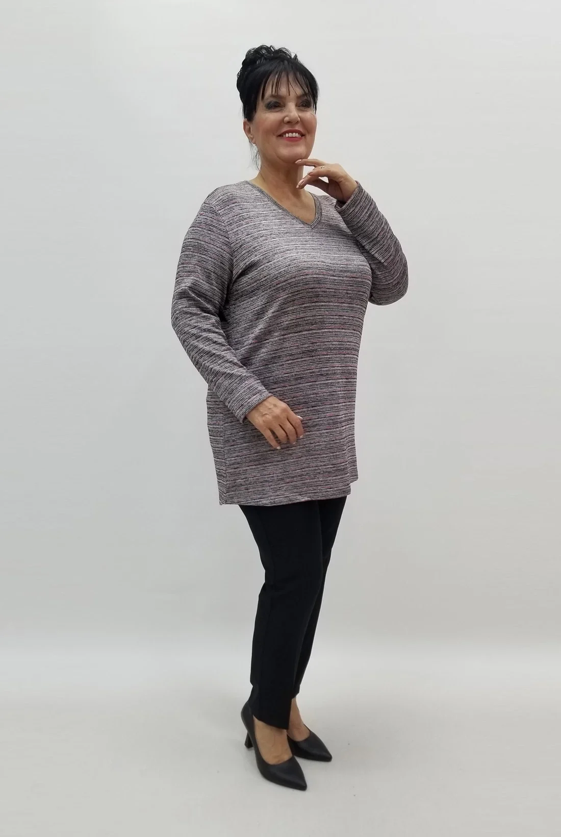 Miraggio Büyük Beden Bluz 99155 GRİ