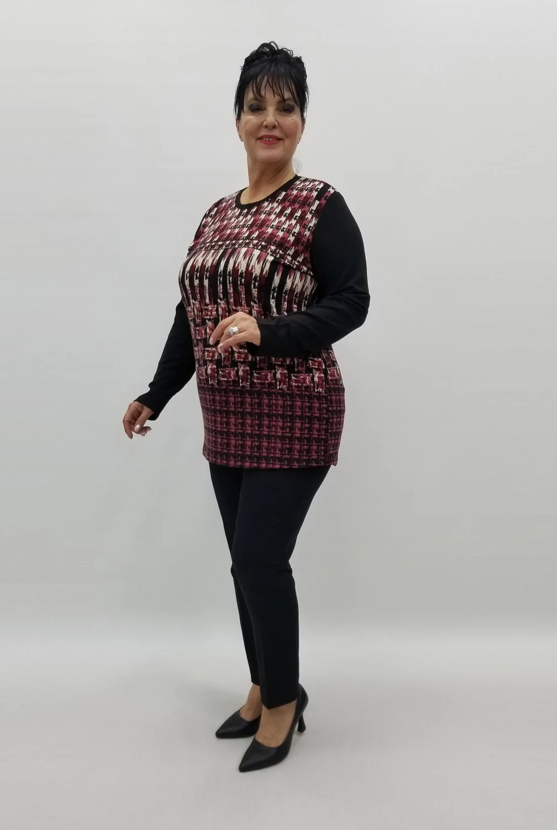 Miraggio Büyük Beden Bluz 99188 BORDO