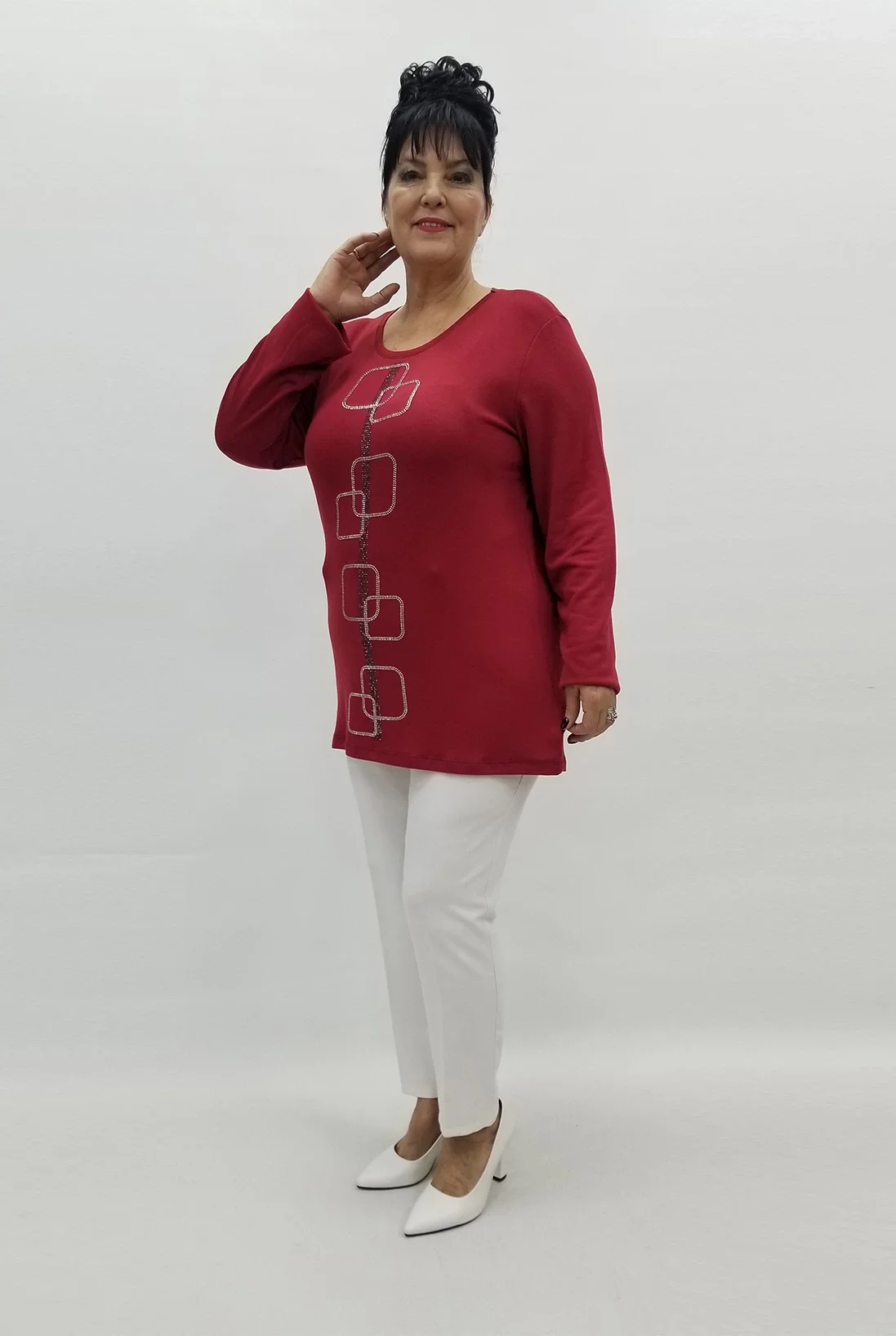 Miraggio Büyük Beden Bluz 99189 BORDO