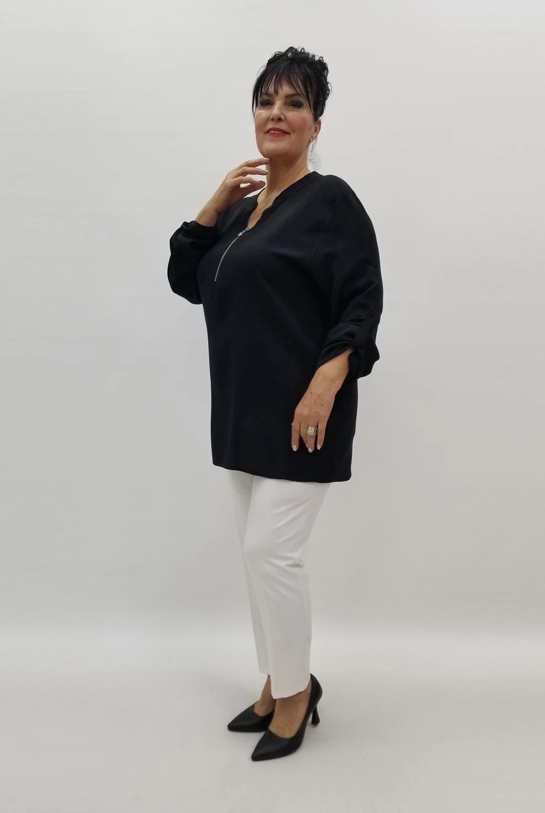 Miraggio Büyük Beden Bluz 99190 SİYAH