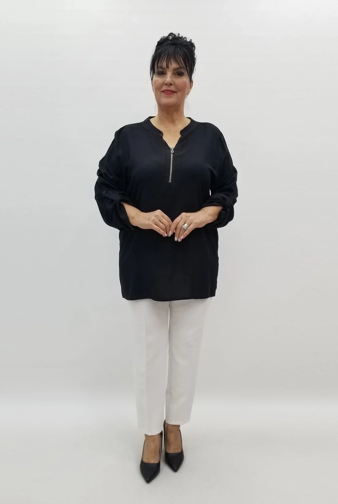 Miraggio Büyük Beden Bluz 99190 SİYAH