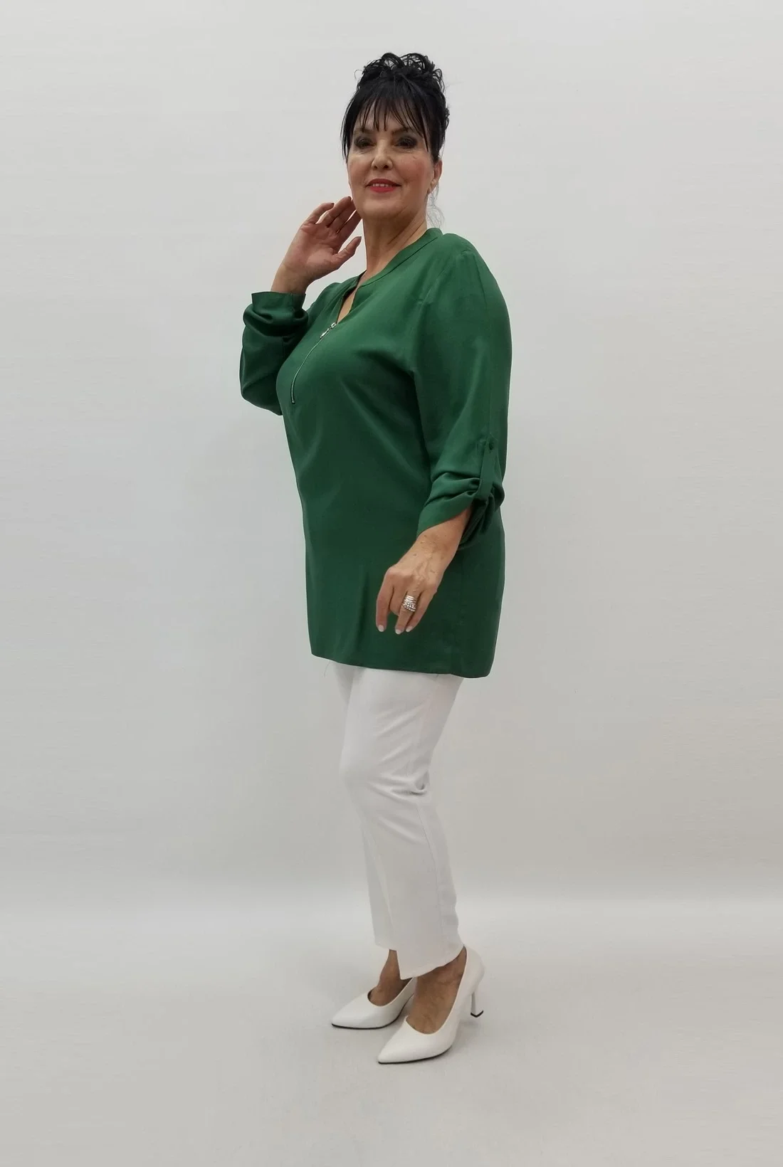 Miraggio Büyük Beden Bluz 99190 YEŞİL