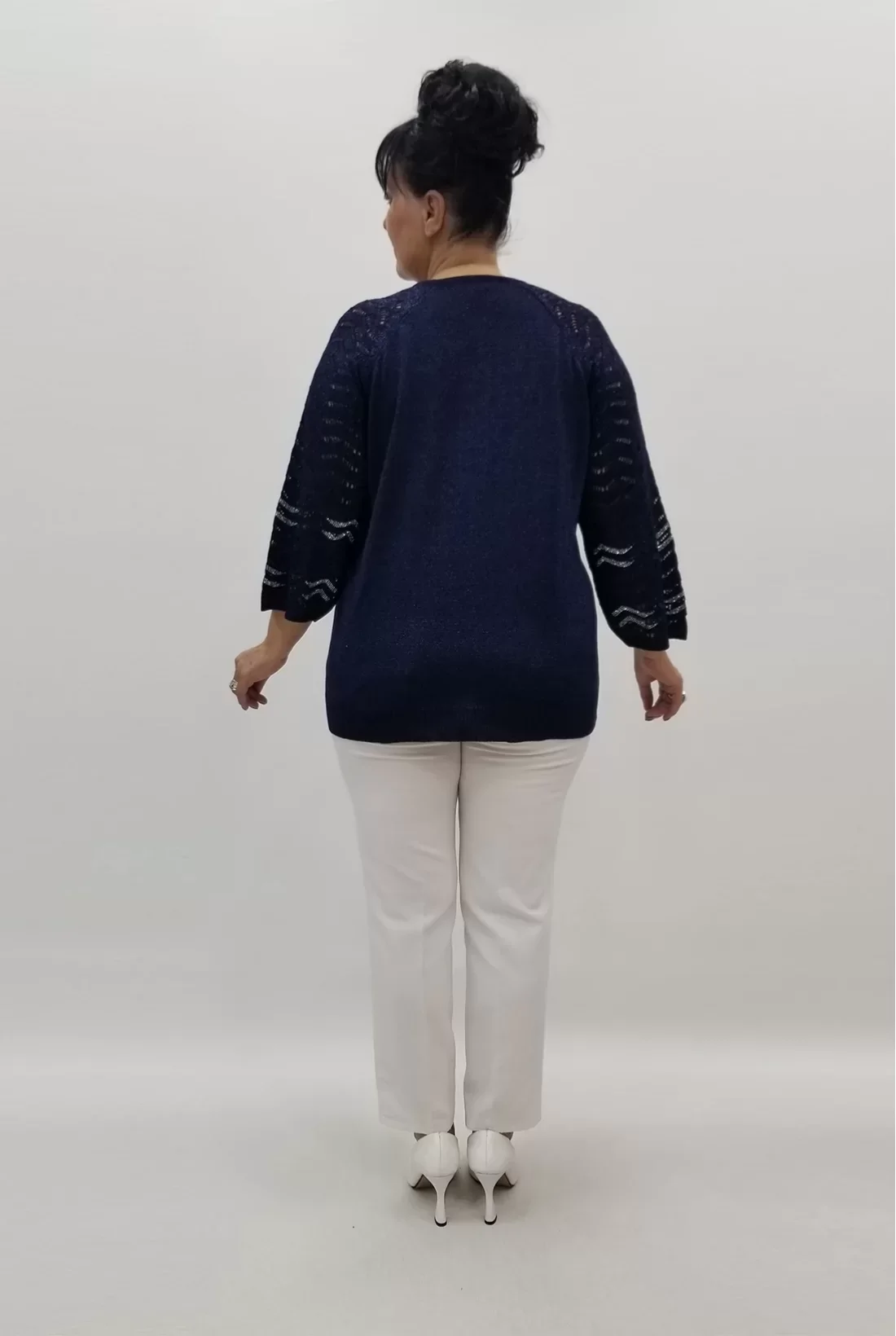 Miraggio Büyük Beden Bluz 99222 LACİVERT