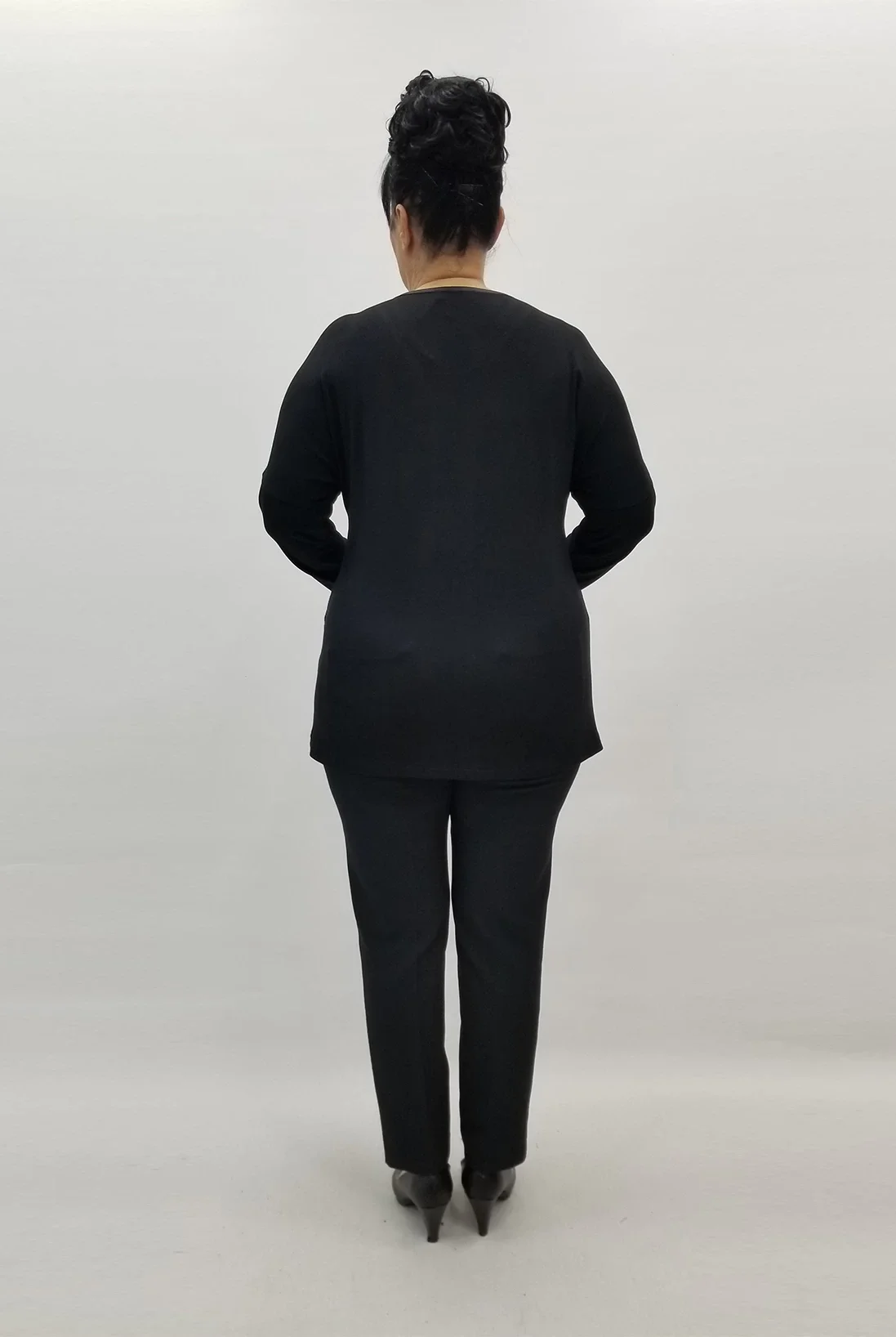 Miraggio Büyük Beden Bluz 99228 SİYAH/KREM