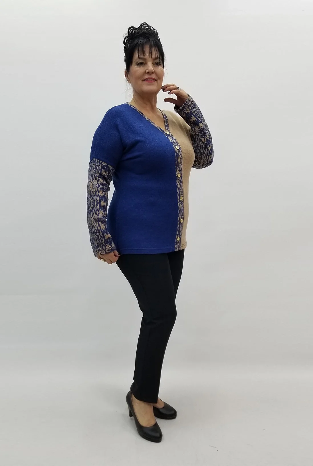 Miraggio Büyük Beden Bluz 99247 İNDİGO